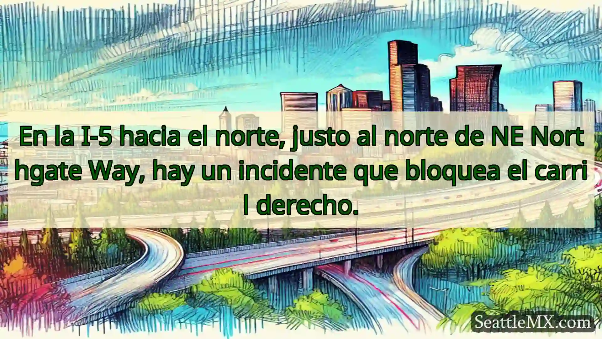 Noticias de transporte de Seattle En la I-5 hacia el norte, justo al
