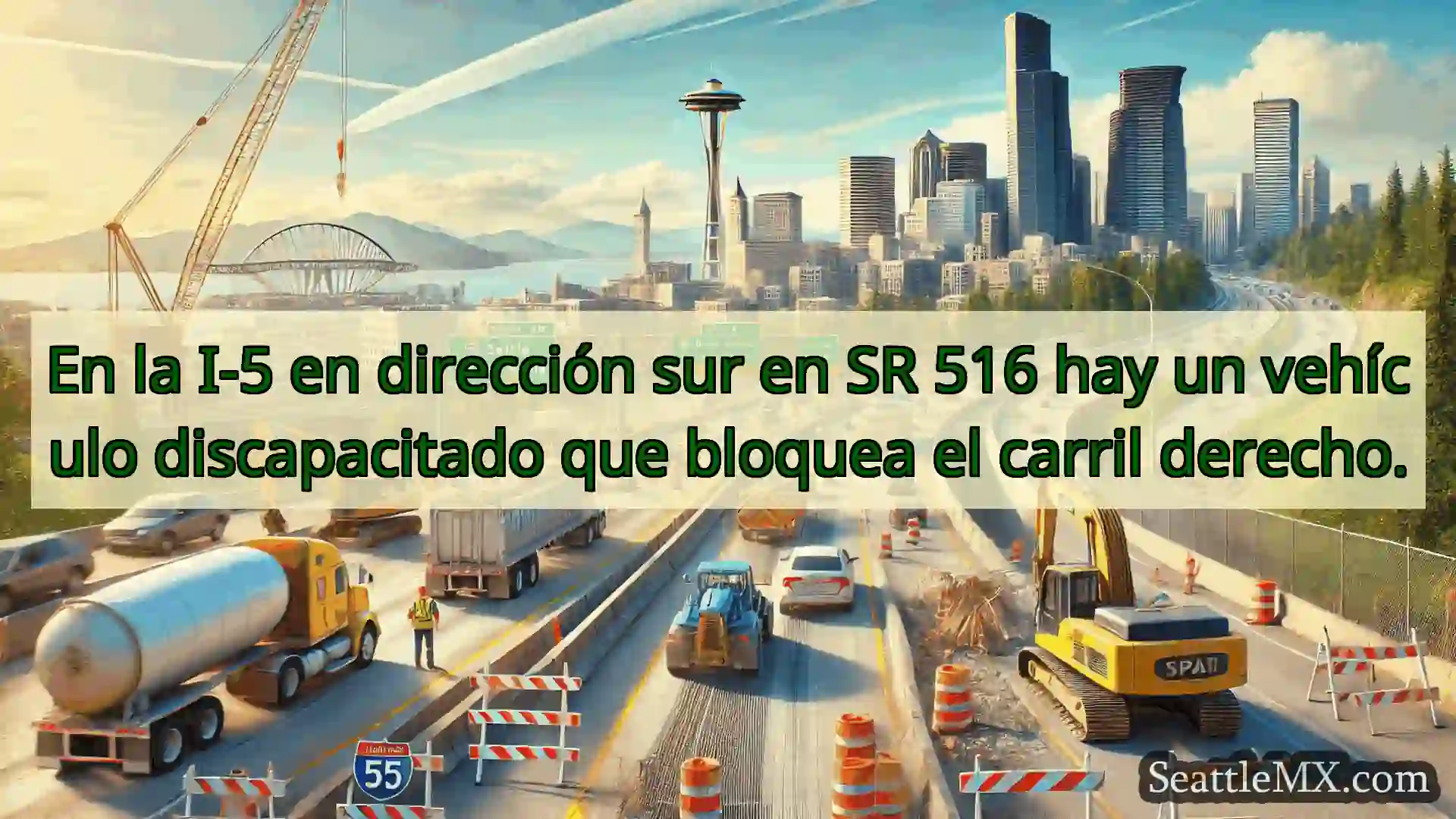 Noticias de transporte de Seattle En la I-5 en dirección sur en SR