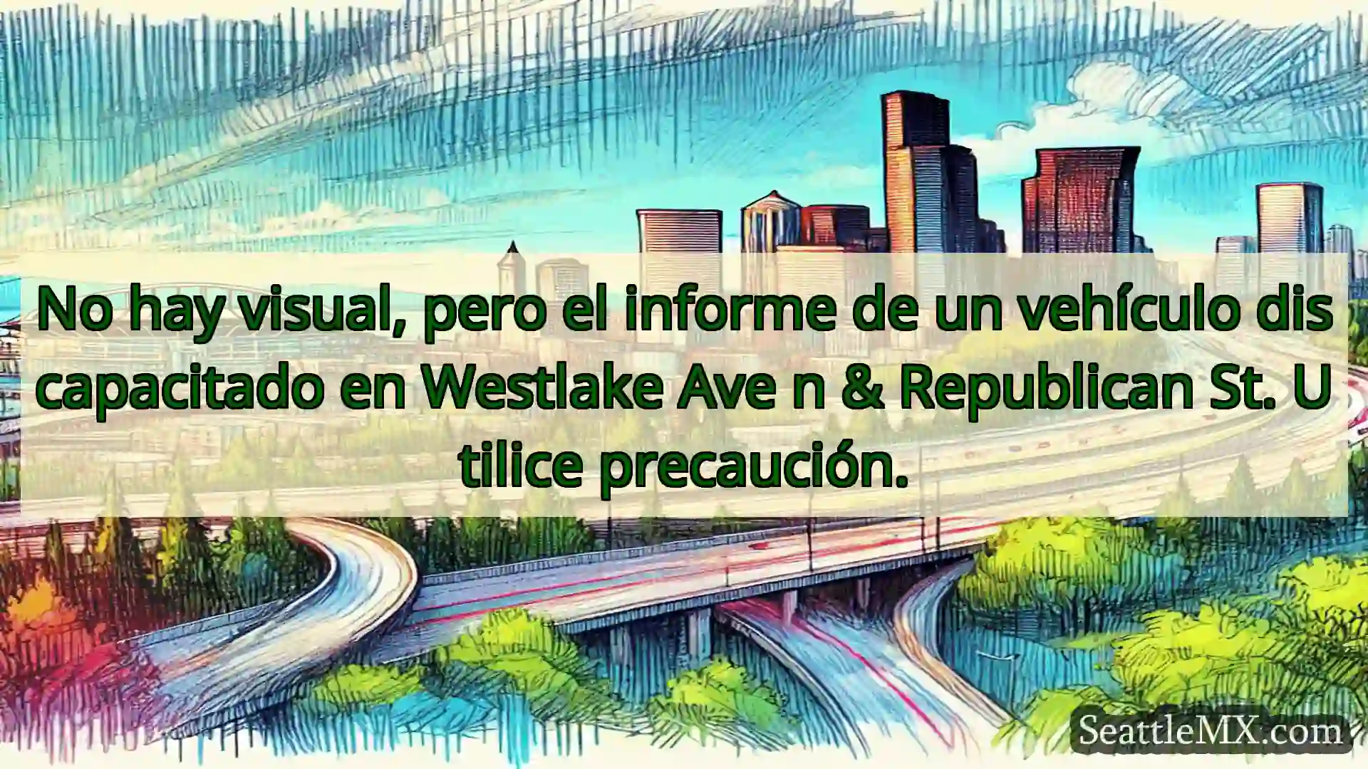 Noticias de transporte de Seattle No hay visual, pero el informe de