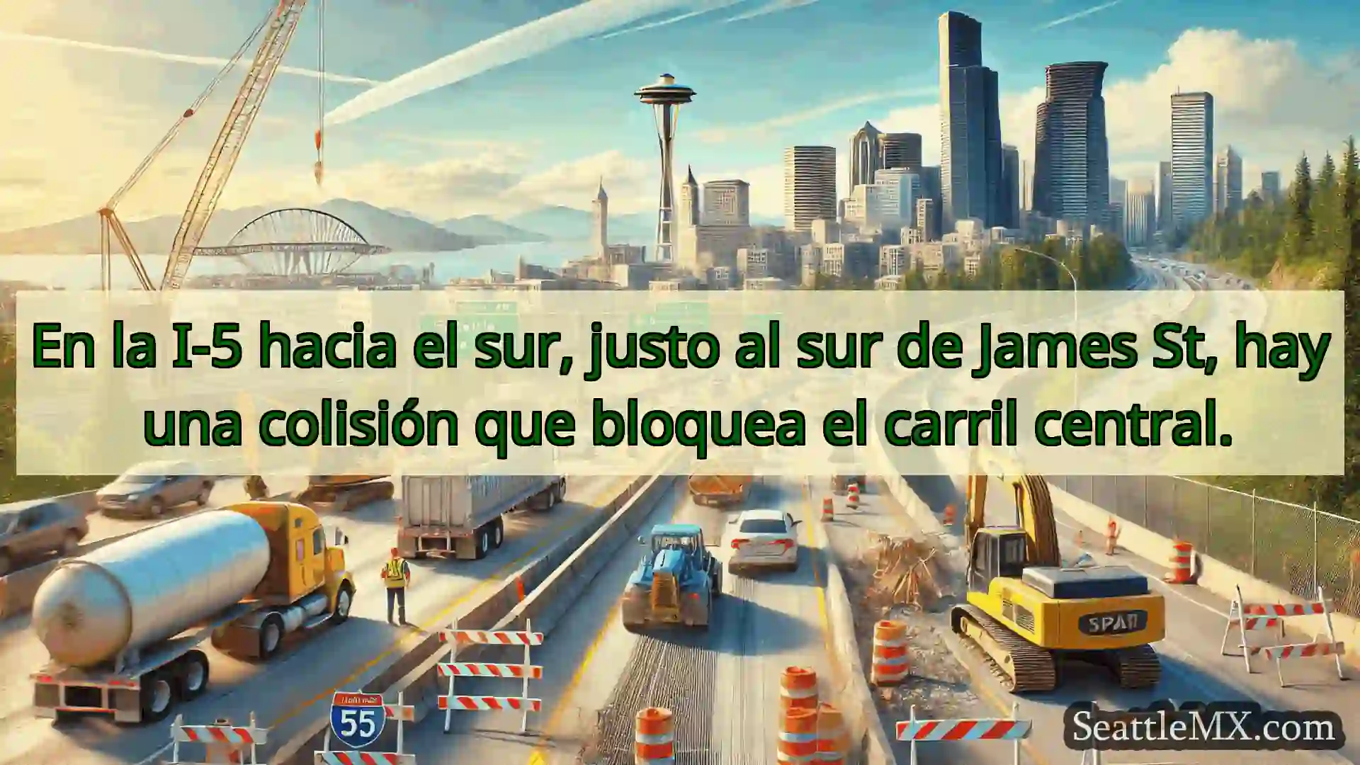 Noticias de transporte de Seattle En la I-5 hacia el sur, justo al