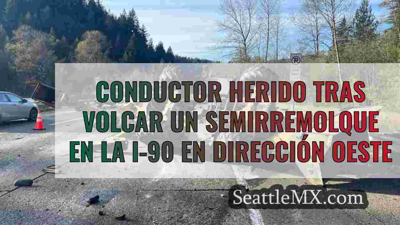 Conductor herido tras volcar un