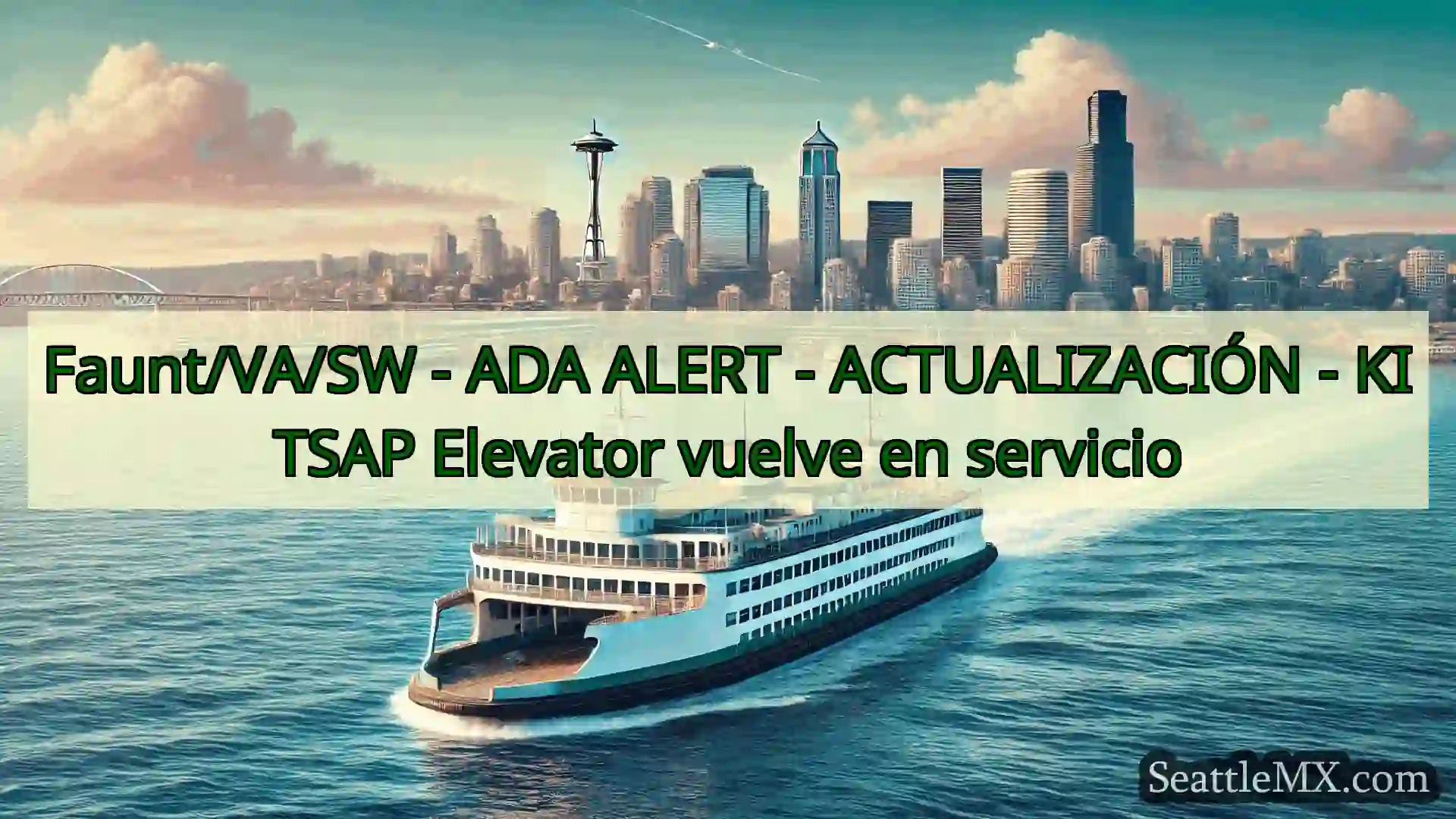 noticias del ferry de seattle Faunt/VA/SW - ADA ALERT -