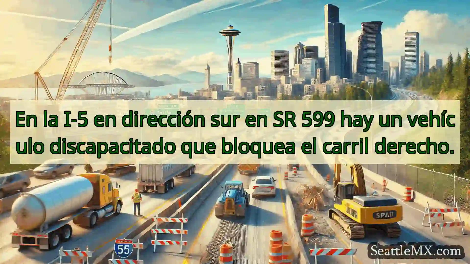 Noticias de transporte de Seattle En la I-5 en dirección sur en SR