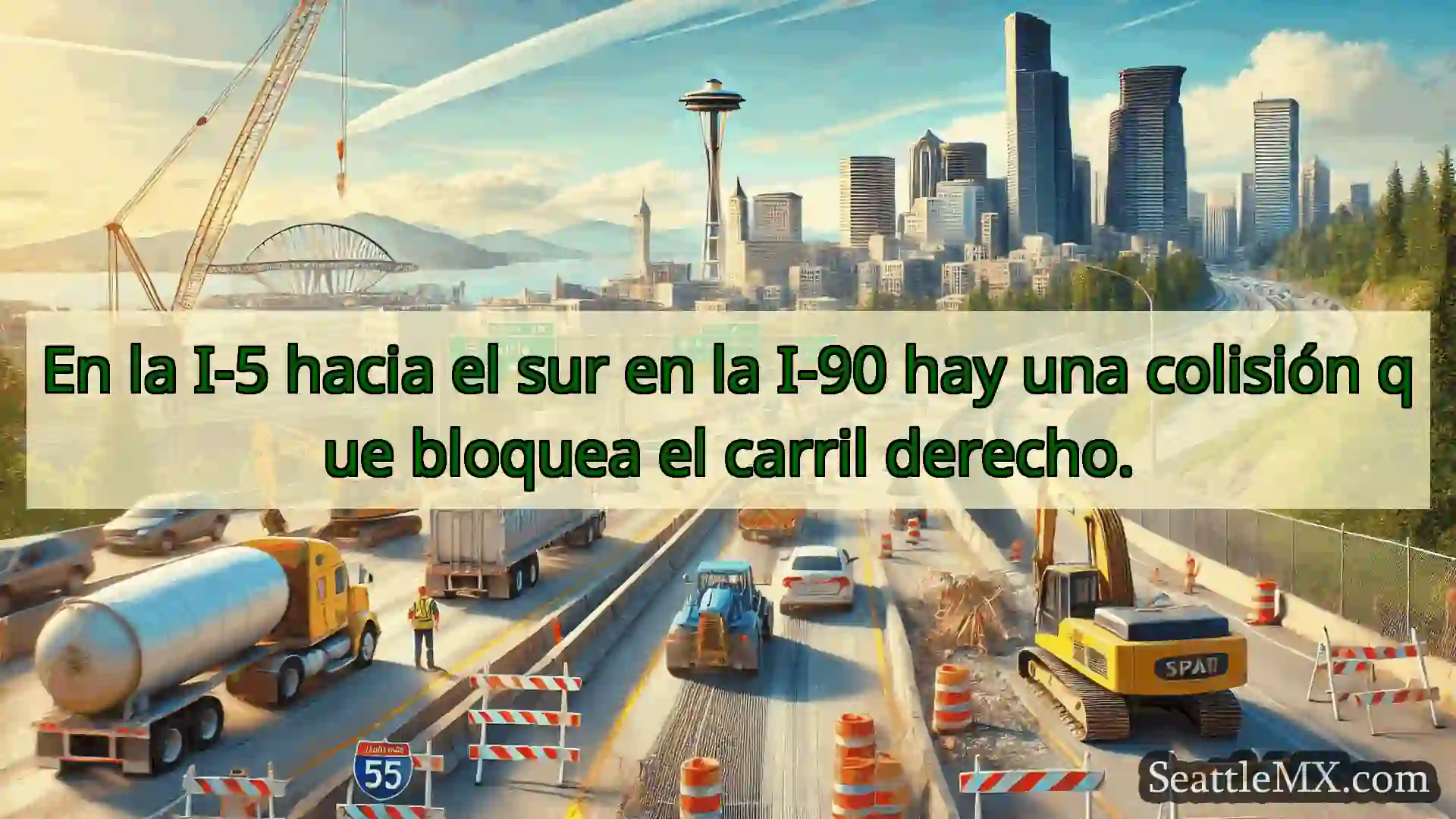 Noticias de transporte de Seattle En la I-5 hacia el sur en la I-90