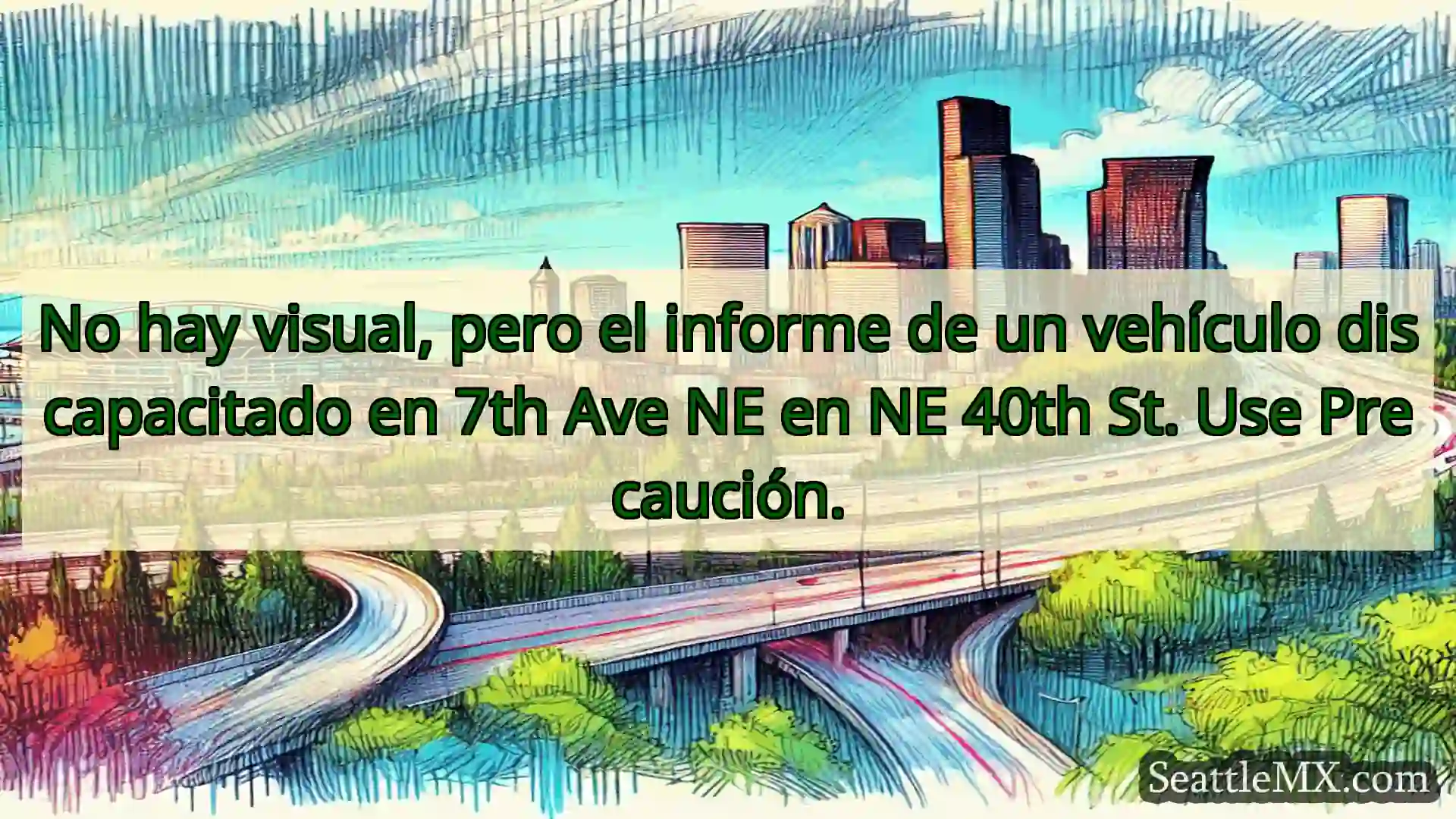 Noticias de transporte de Seattle No hay visual, pero el informe de