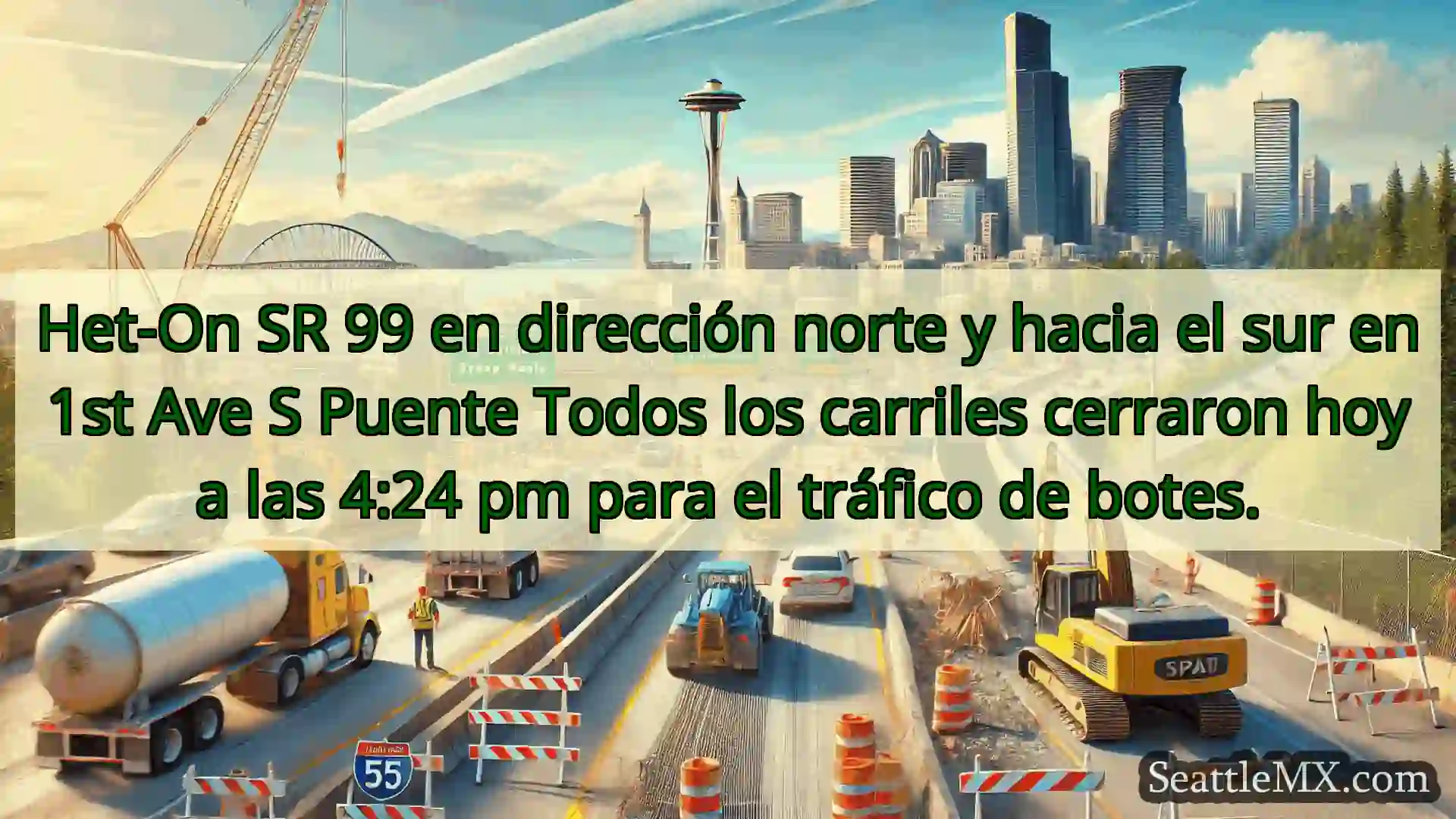 Noticias de transporte de Seattle Het-On SR 99 en dirección norte y