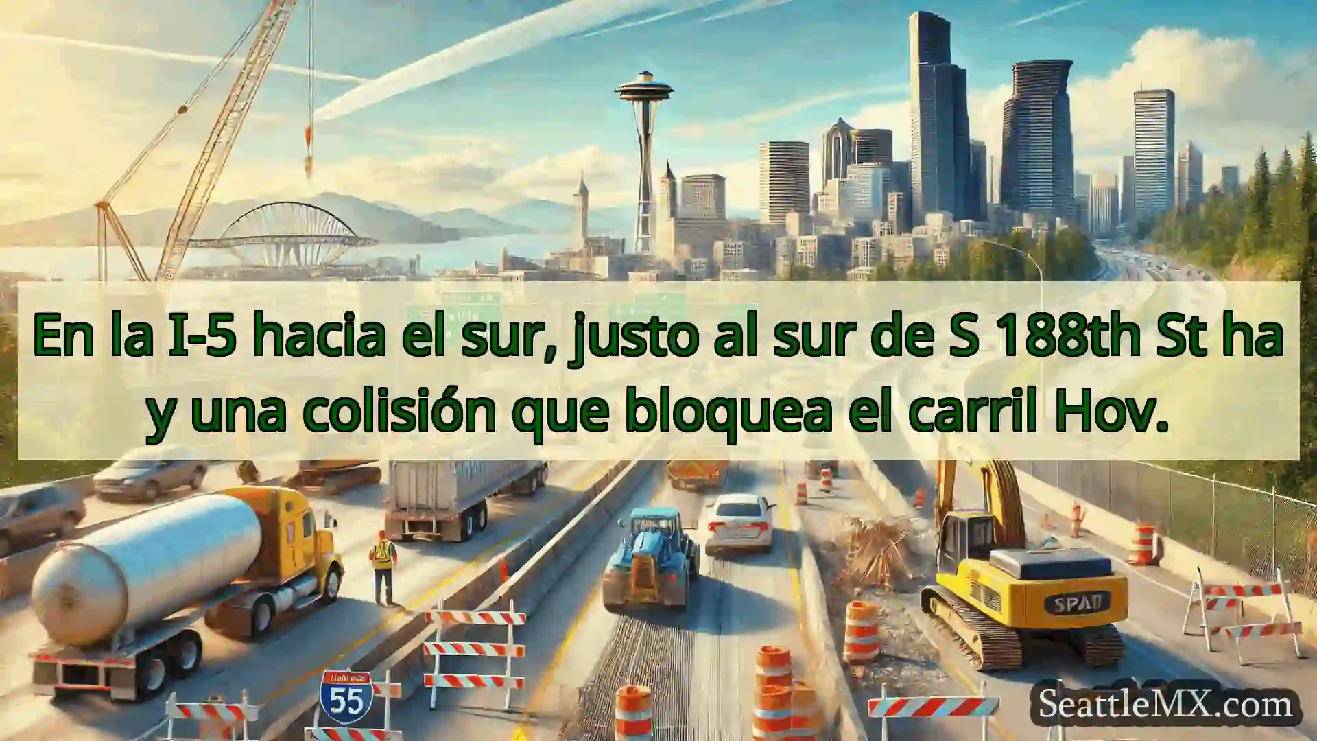 Noticias de transporte de Seattle En la I-5 hacia el sur, justo al