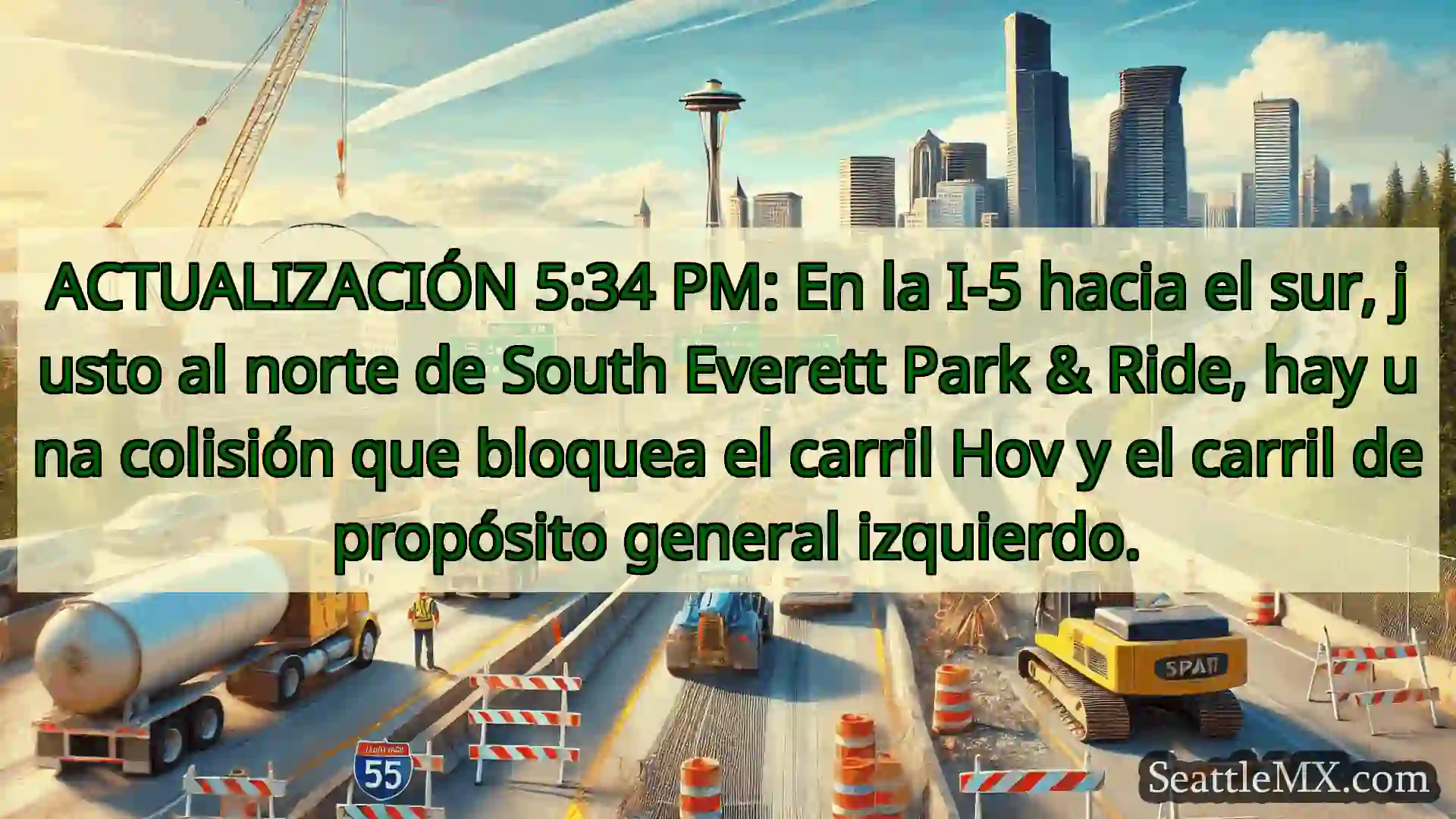 Noticias de transporte de Seattle ACTUALIZACIÓN 5:34 PM: En la I-5