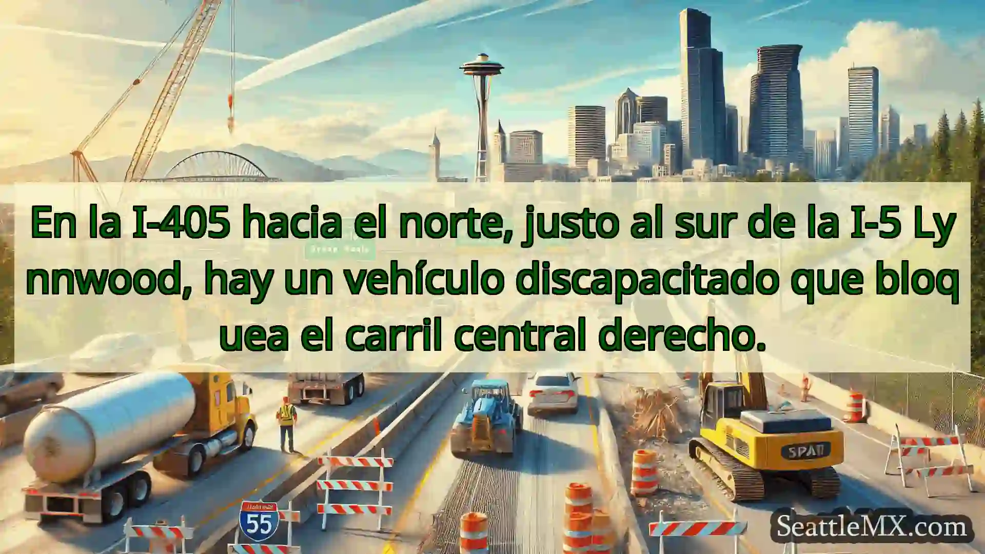 Noticias de transporte de Seattle En la I-405 hacia el norte, justo