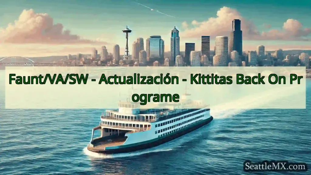noticias del ferry de seattle Faunt/VA/SW - Actualización -