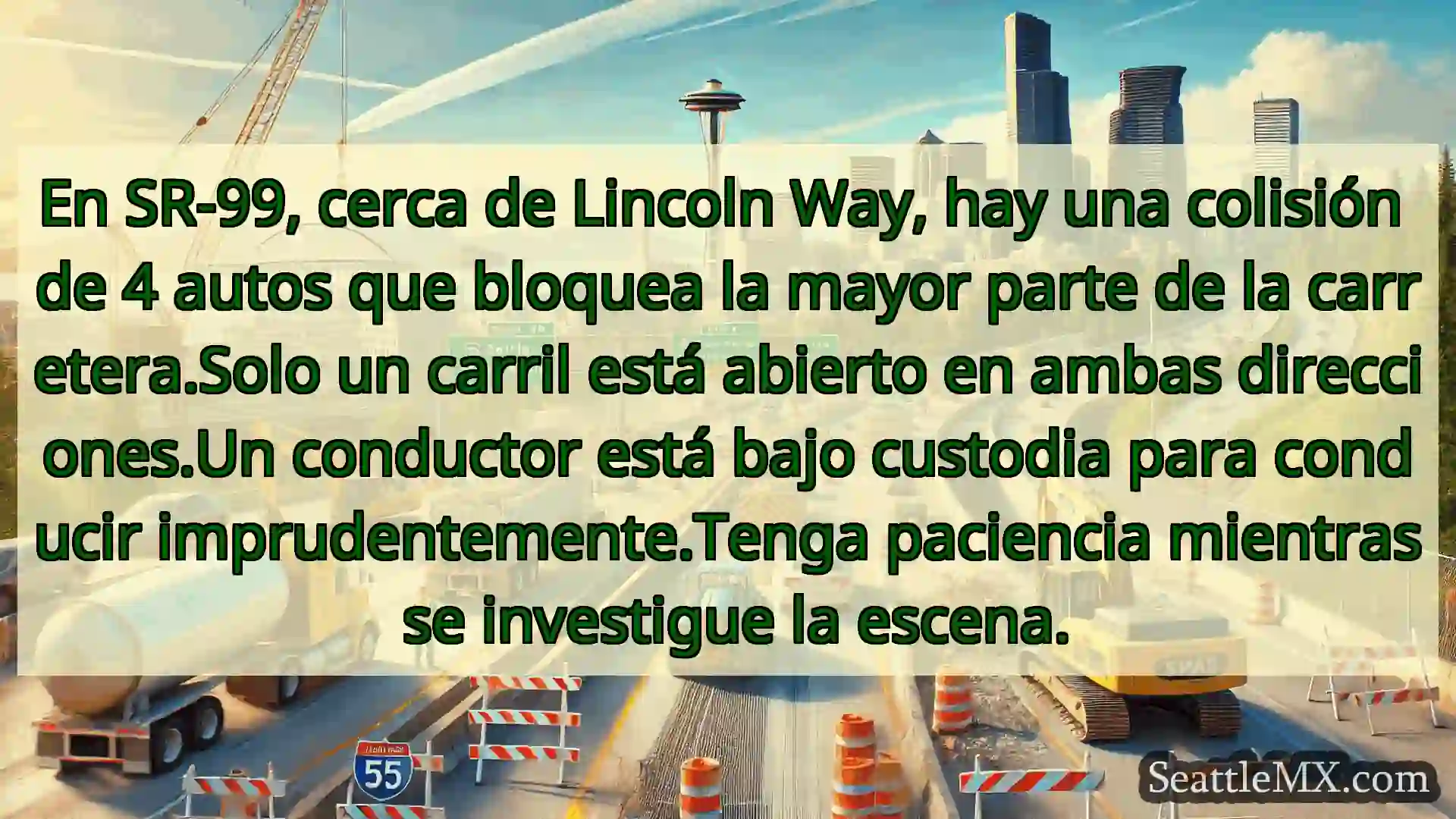 Noticias de transporte de Seattle En SR-99, cerca de Lincoln Way,