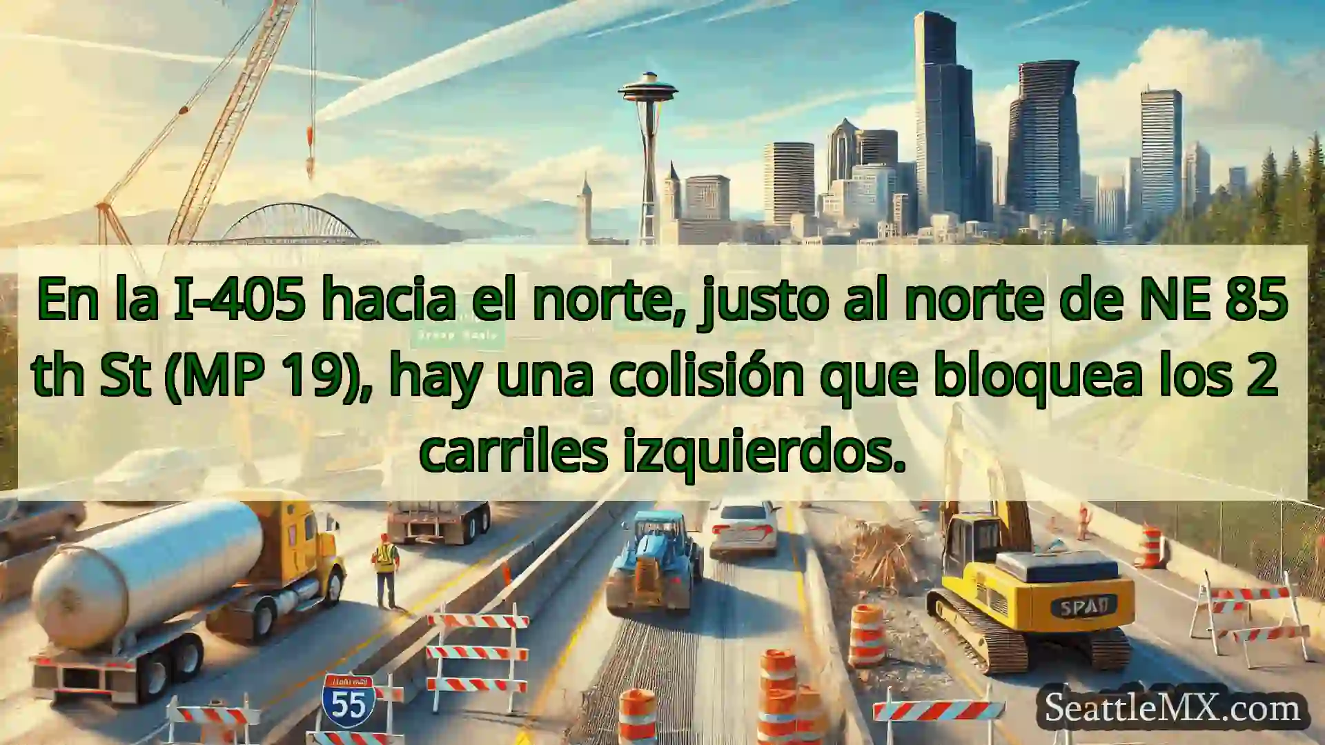 Noticias de transporte de Seattle En la I-405 hacia el norte, justo
