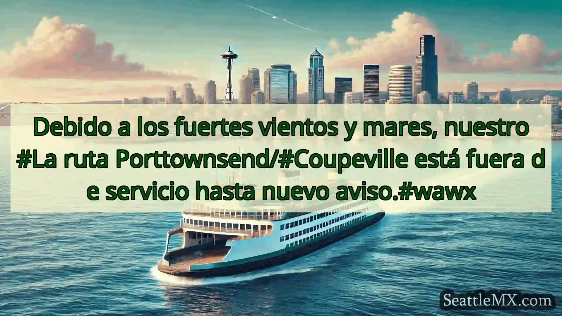 noticias del ferry de seattle Debido a los fuertes vientos y