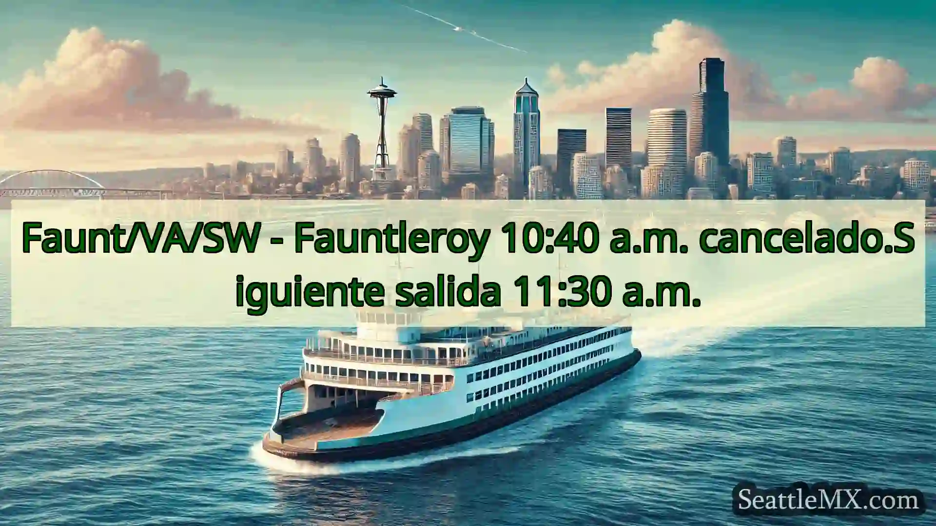 noticias del ferry de seattle Faunt/VA/SW - Fauntleroy 10:40