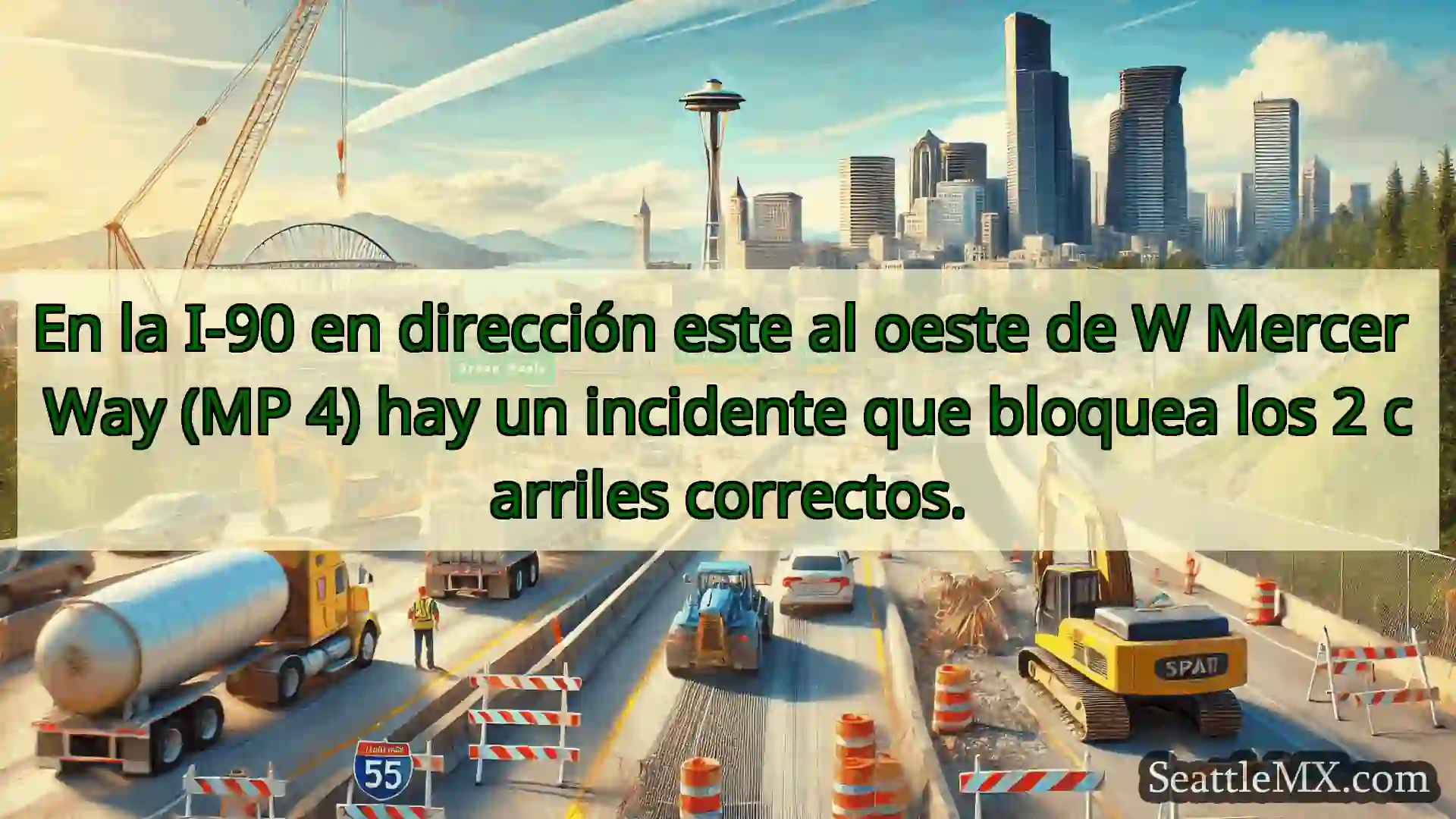Noticias de transporte de Seattle En la I-90 en dirección este al