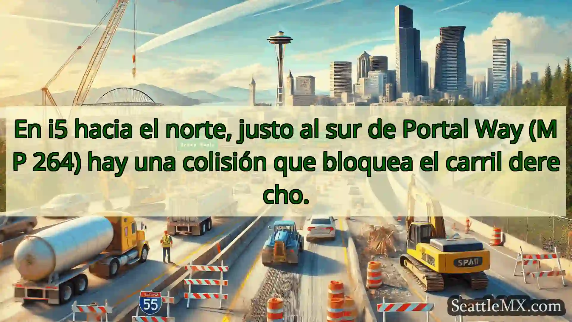 Noticias de transporte de Seattle En i5 hacia el norte, justo al sur