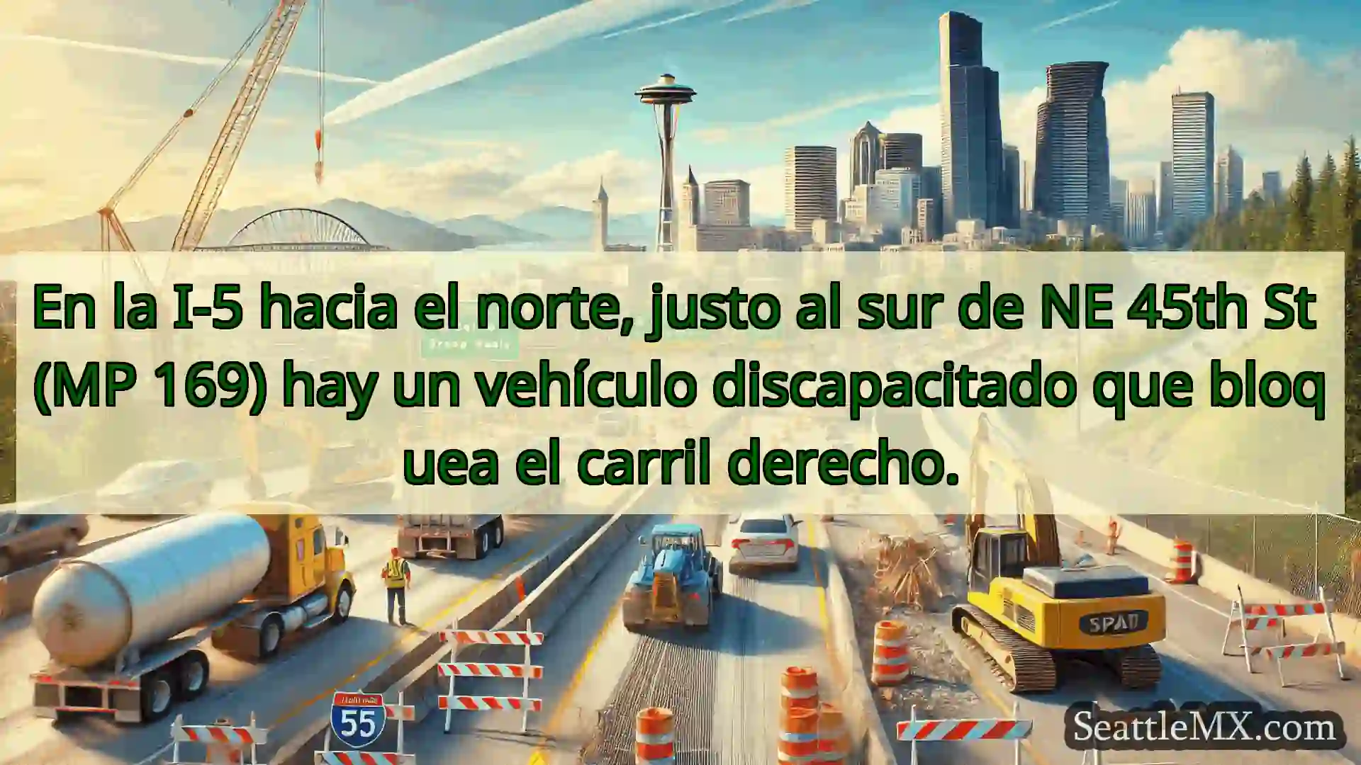 Noticias de transporte de Seattle En la I-5 hacia el norte, justo al