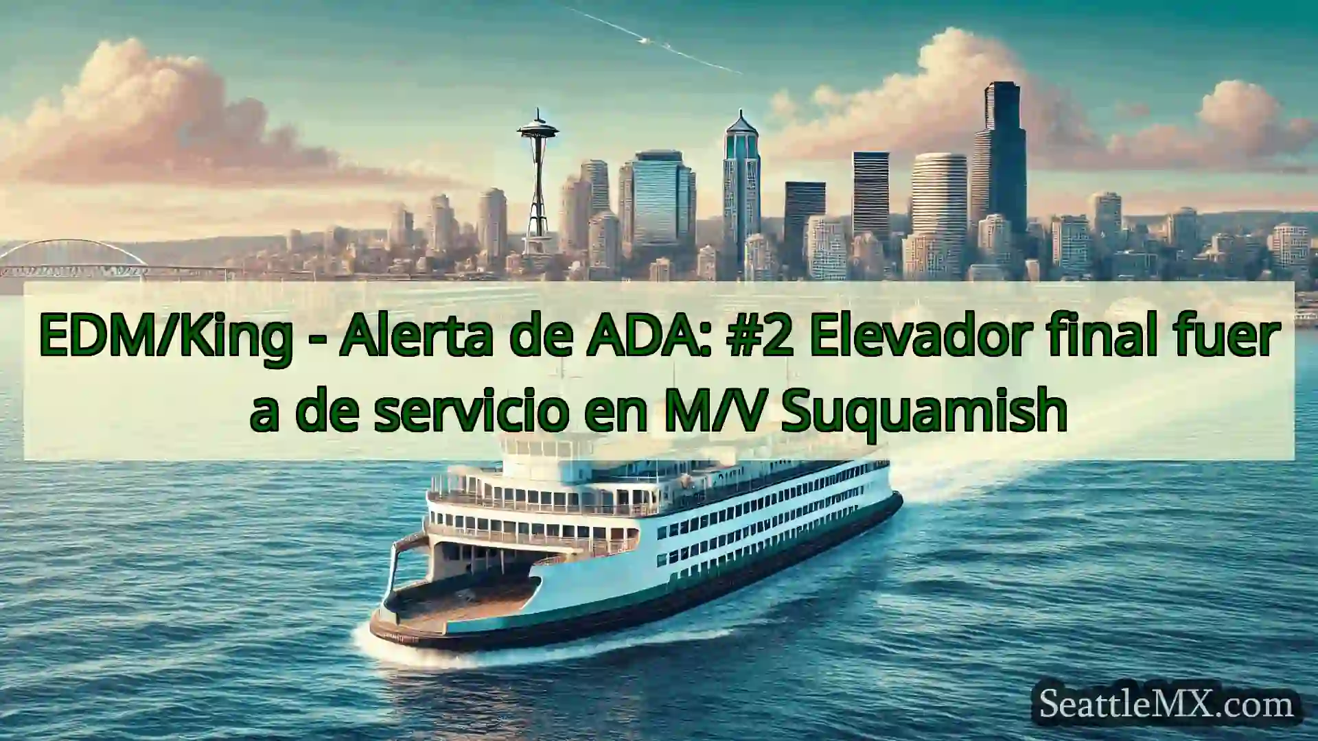noticias del ferry de seattle EDM/King - Alerta de ADA: #2