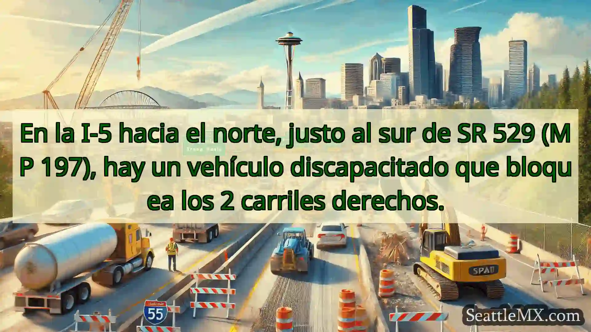 Noticias de transporte de Seattle En la I-5 hacia el norte, justo al