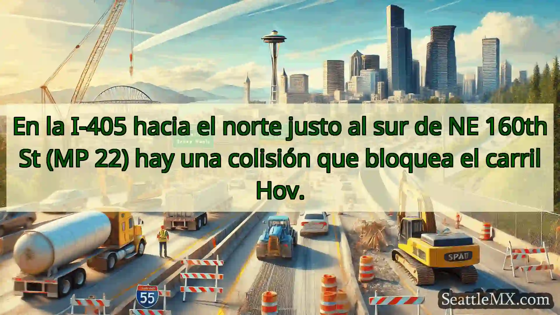 Noticias de transporte de Seattle En la I-405 hacia el norte justo