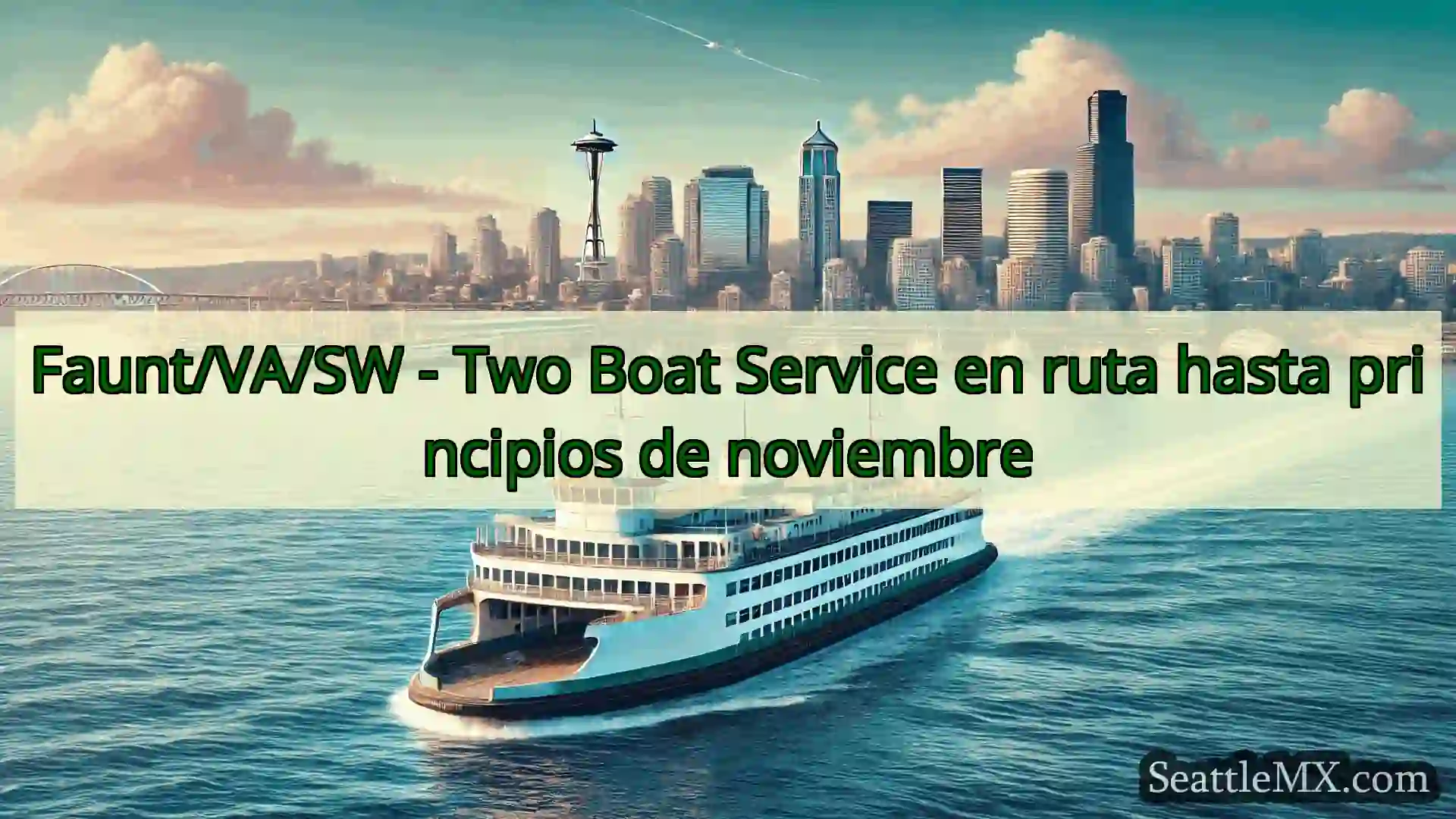 noticias del ferry de seattle Faunt/VA/SW - Two Boat Service en
