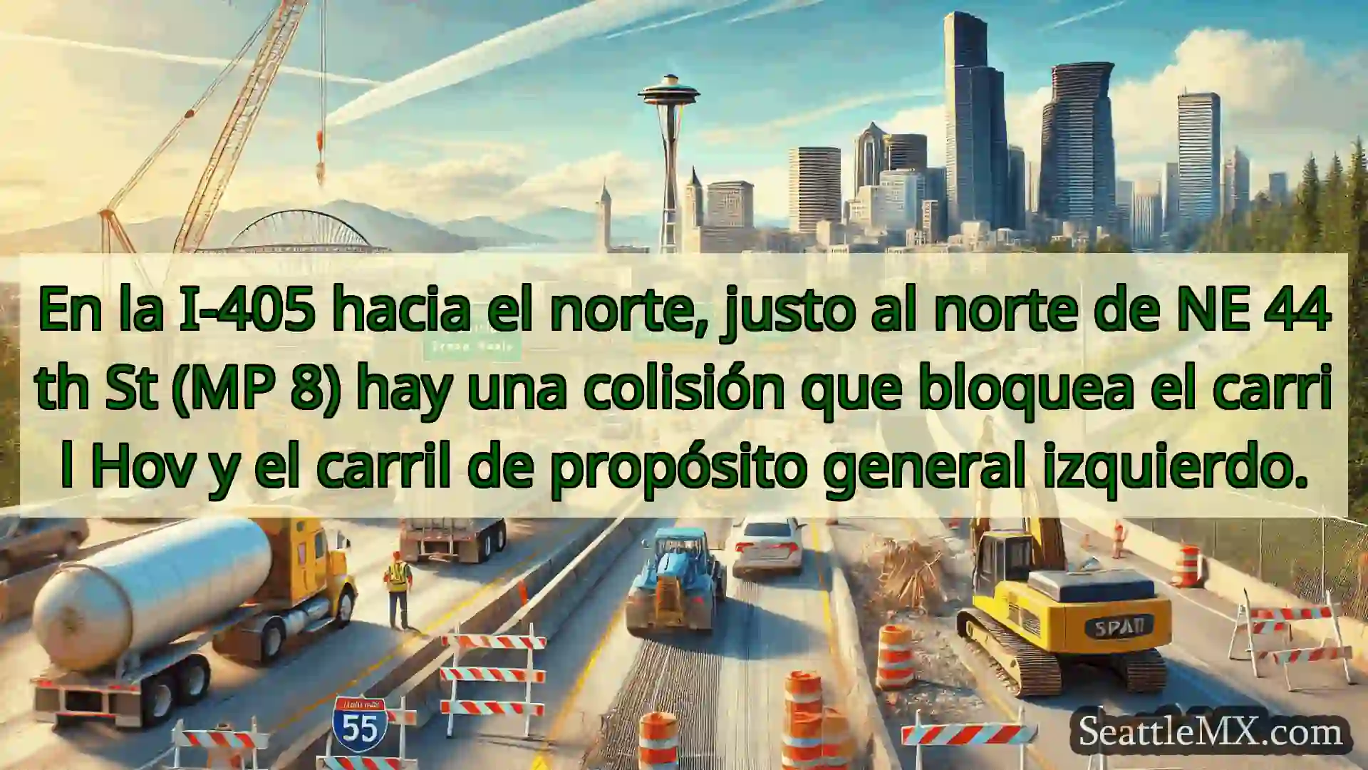 Noticias de transporte de Seattle En la I-405 hacia el norte, justo