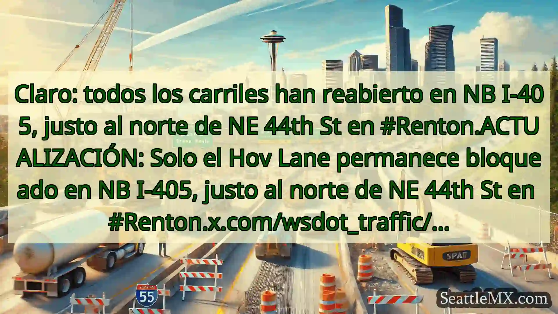 Noticias de transporte de Seattle Claro: todos los carriles han