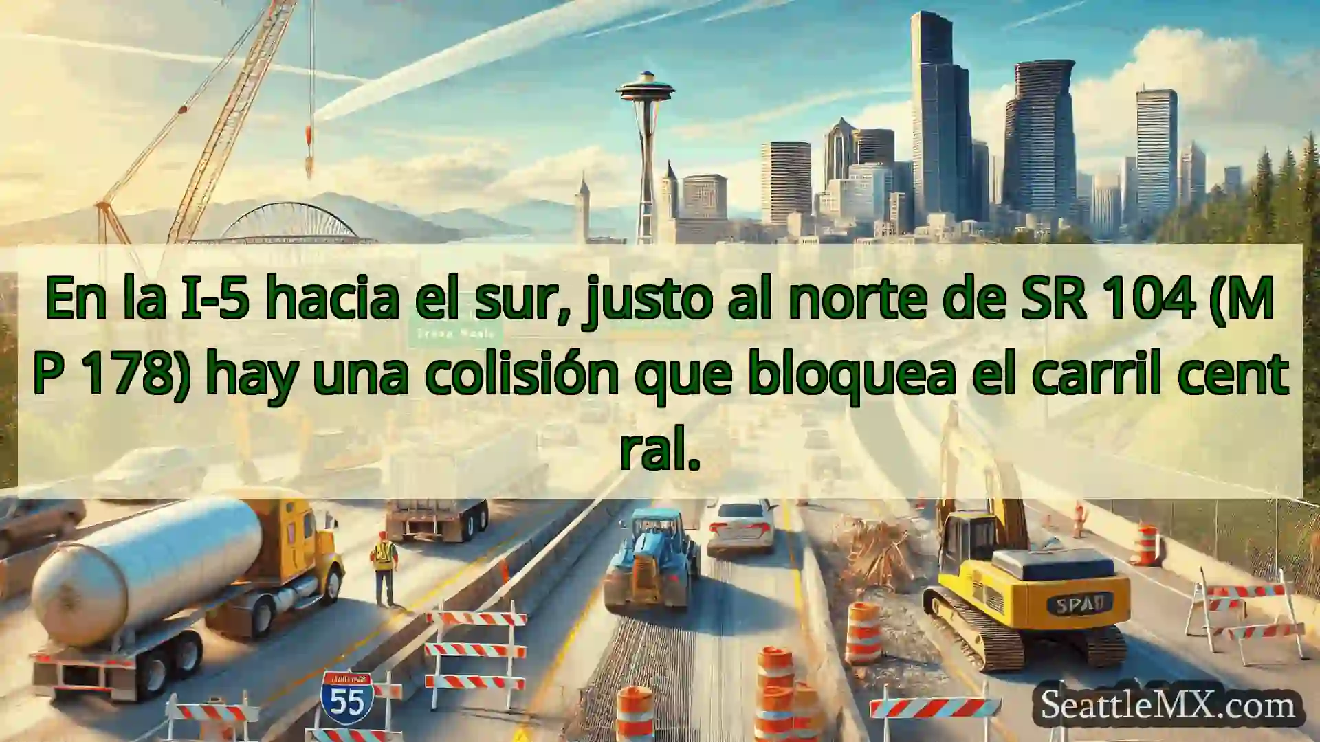 Noticias de transporte de Seattle En la I-5 hacia el sur, justo al