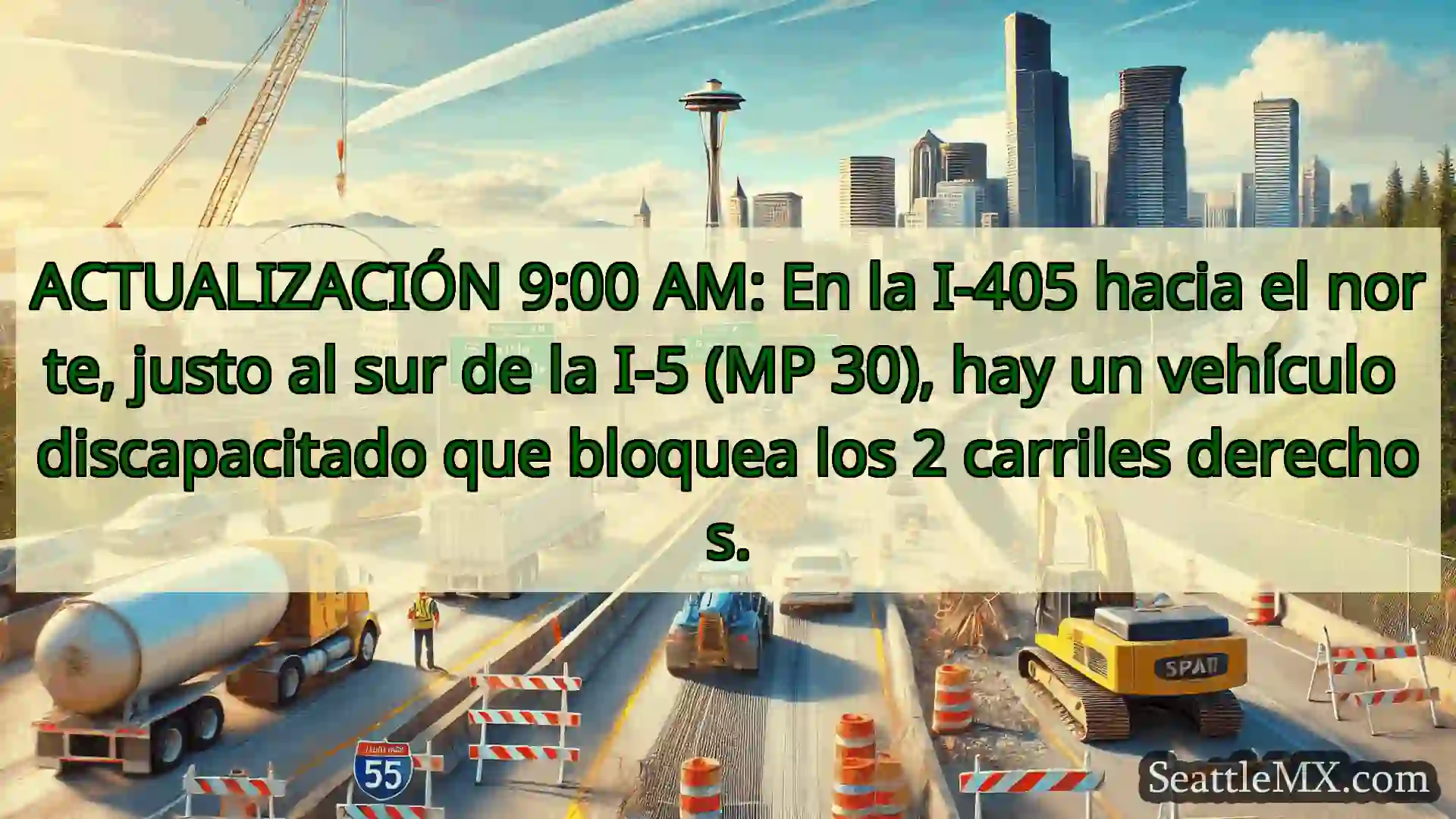 Noticias de transporte de Seattle ACTUALIZACIÓN 9:00 AM: En la I-405