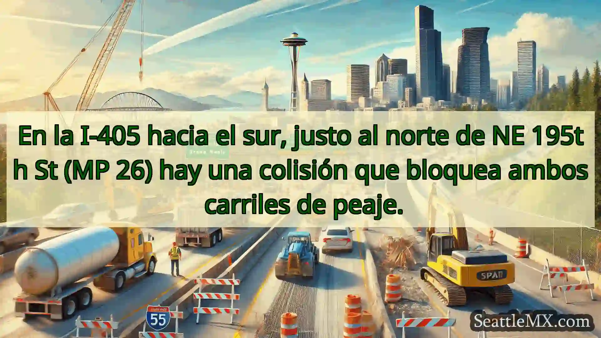 Noticias de transporte de Seattle En la I-405 hacia el sur, justo al