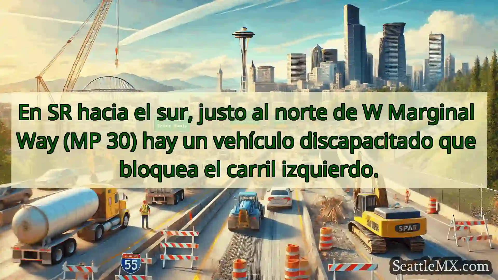 Noticias de transporte de Seattle En SR hacia el sur, justo al norte