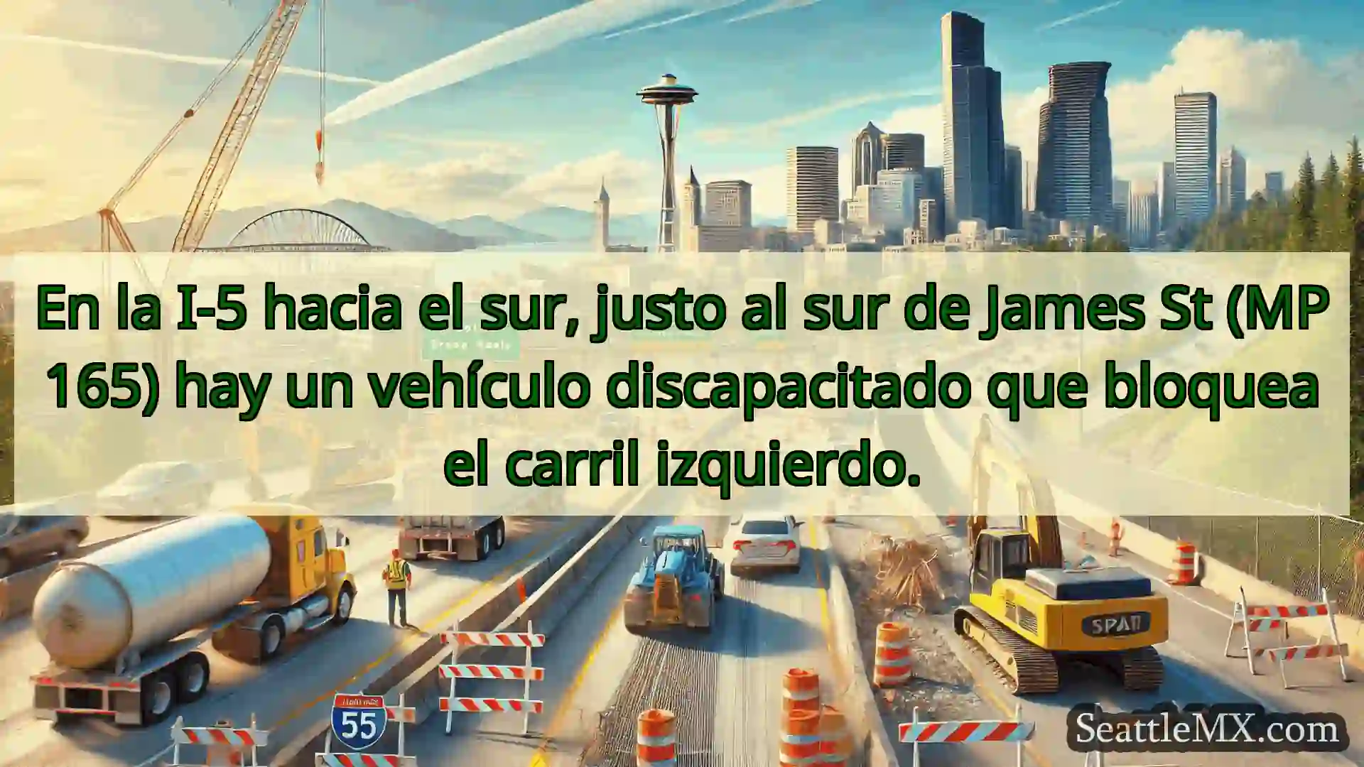 Noticias de transporte de Seattle En la I-5 hacia el sur, justo al