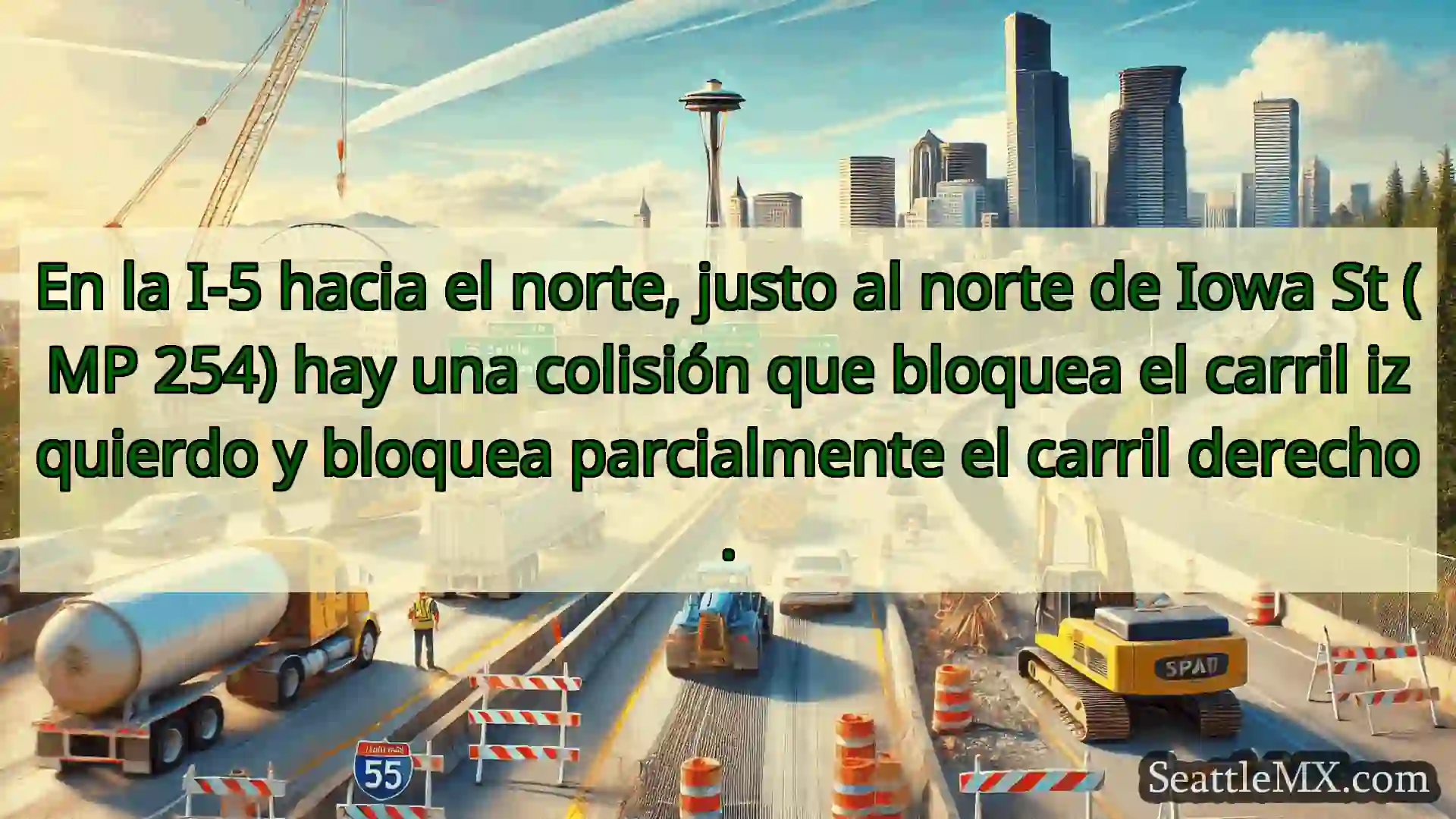 Noticias de transporte de Seattle En la I-5 hacia el norte, justo al