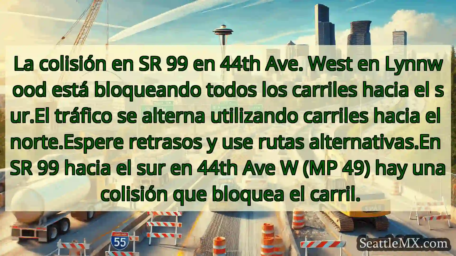 Noticias de transporte de Seattle La colisión en SR 99 en 44th Ave.