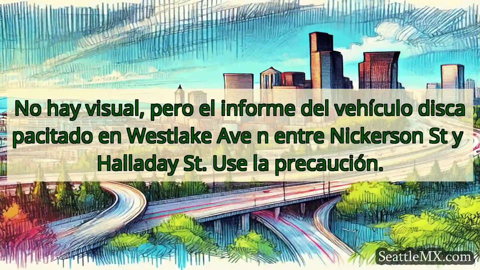 Noticias de transporte de Seattle No hay visual, pero el informe del