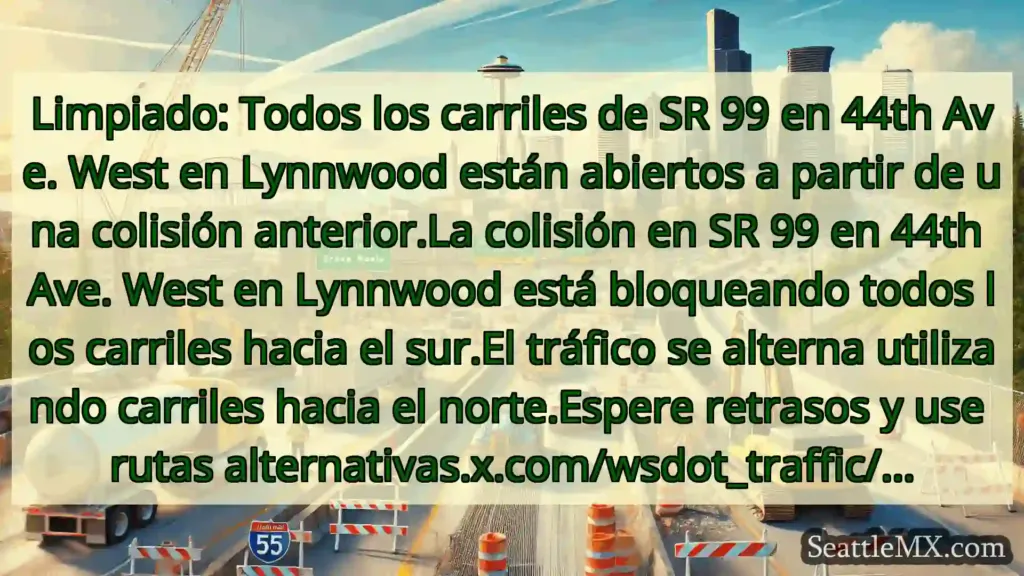 Noticias de transporte de Seattle Limpiado: Todos los carriles de SR