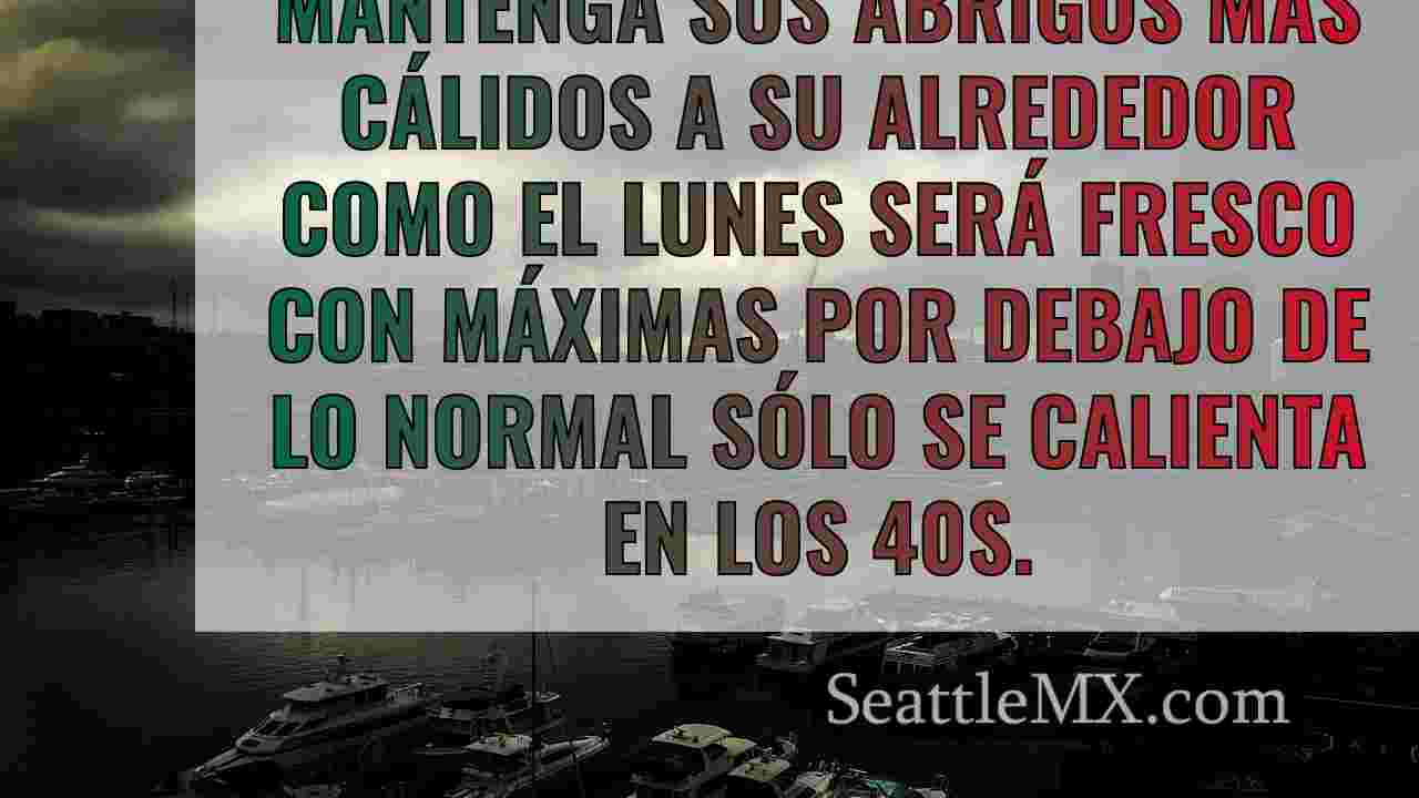Tiempo ventoso al este de Seattle el