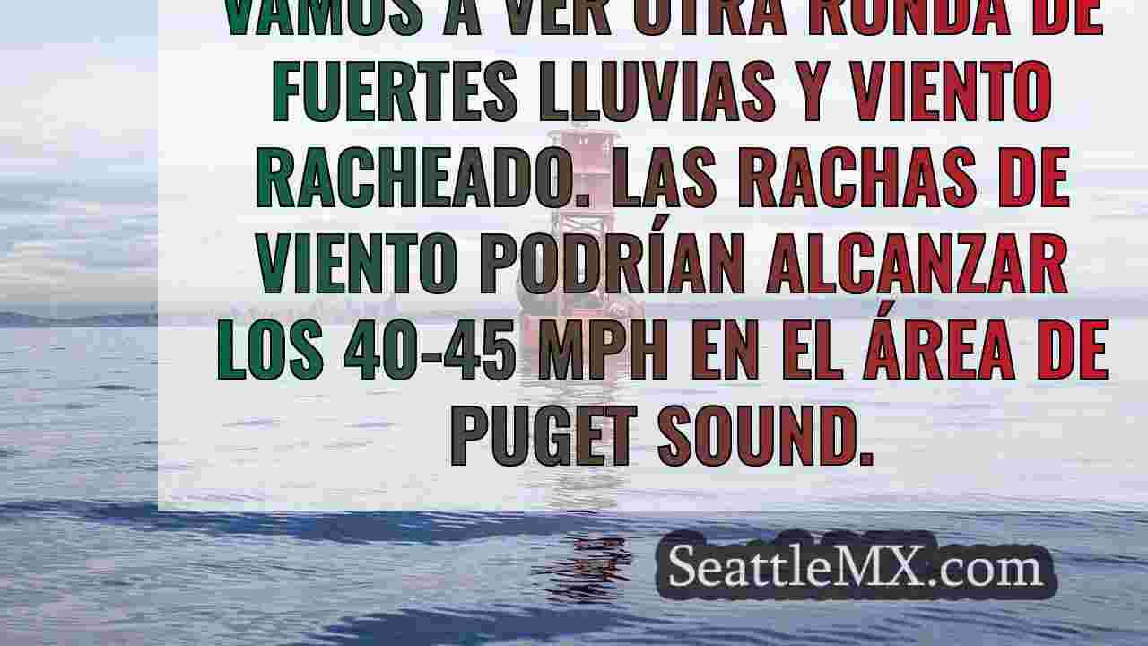 Fuertes vientos y lluvias el martes por