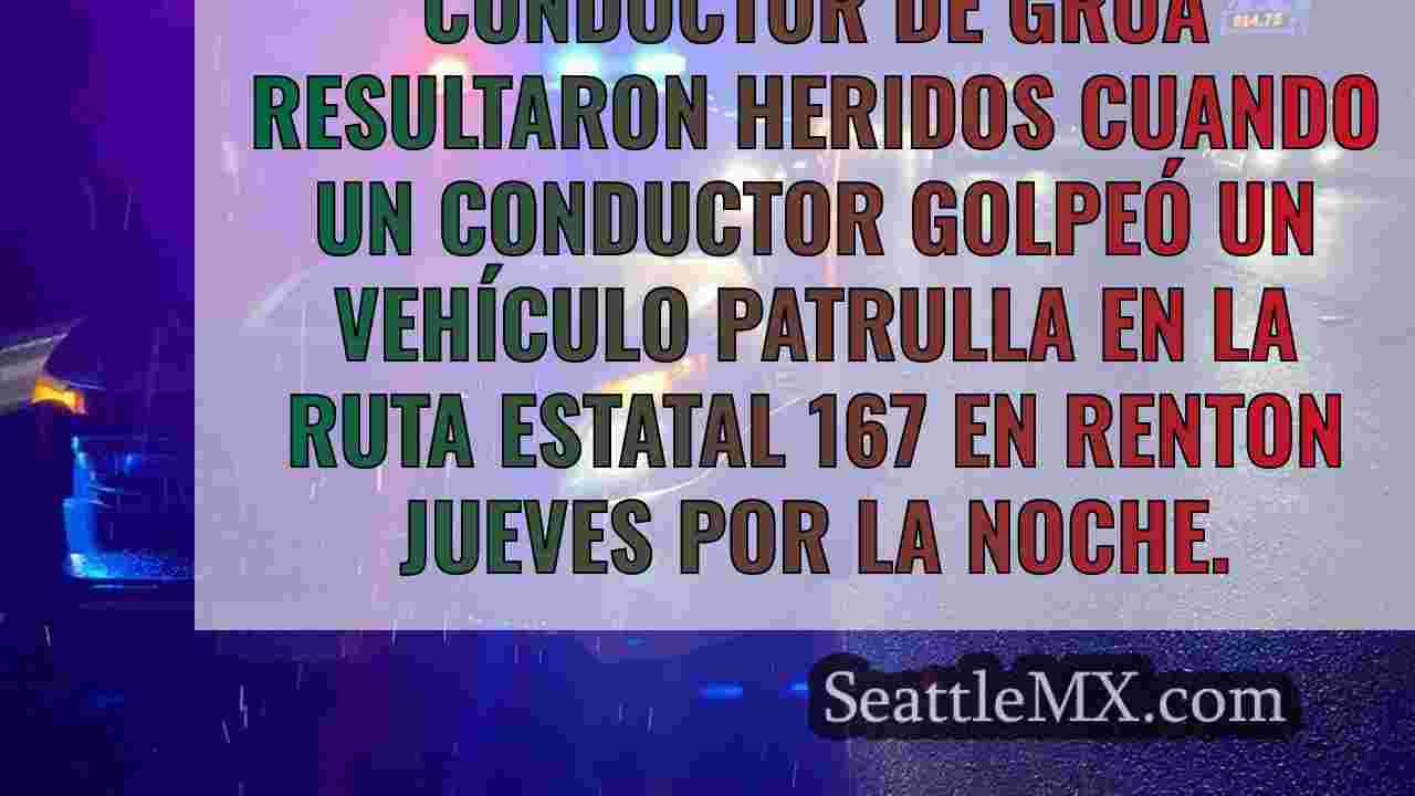 Un policía y un conductor de grúa