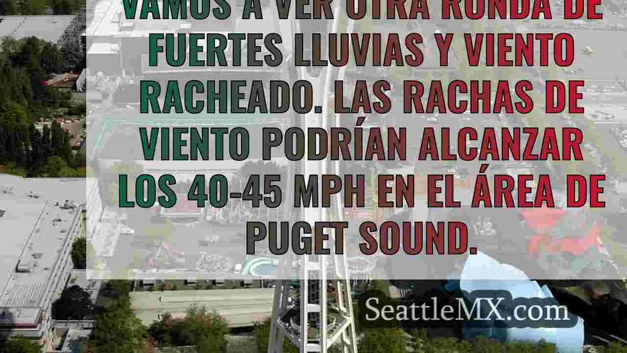 Fuertes vientos y lluvias el martes por