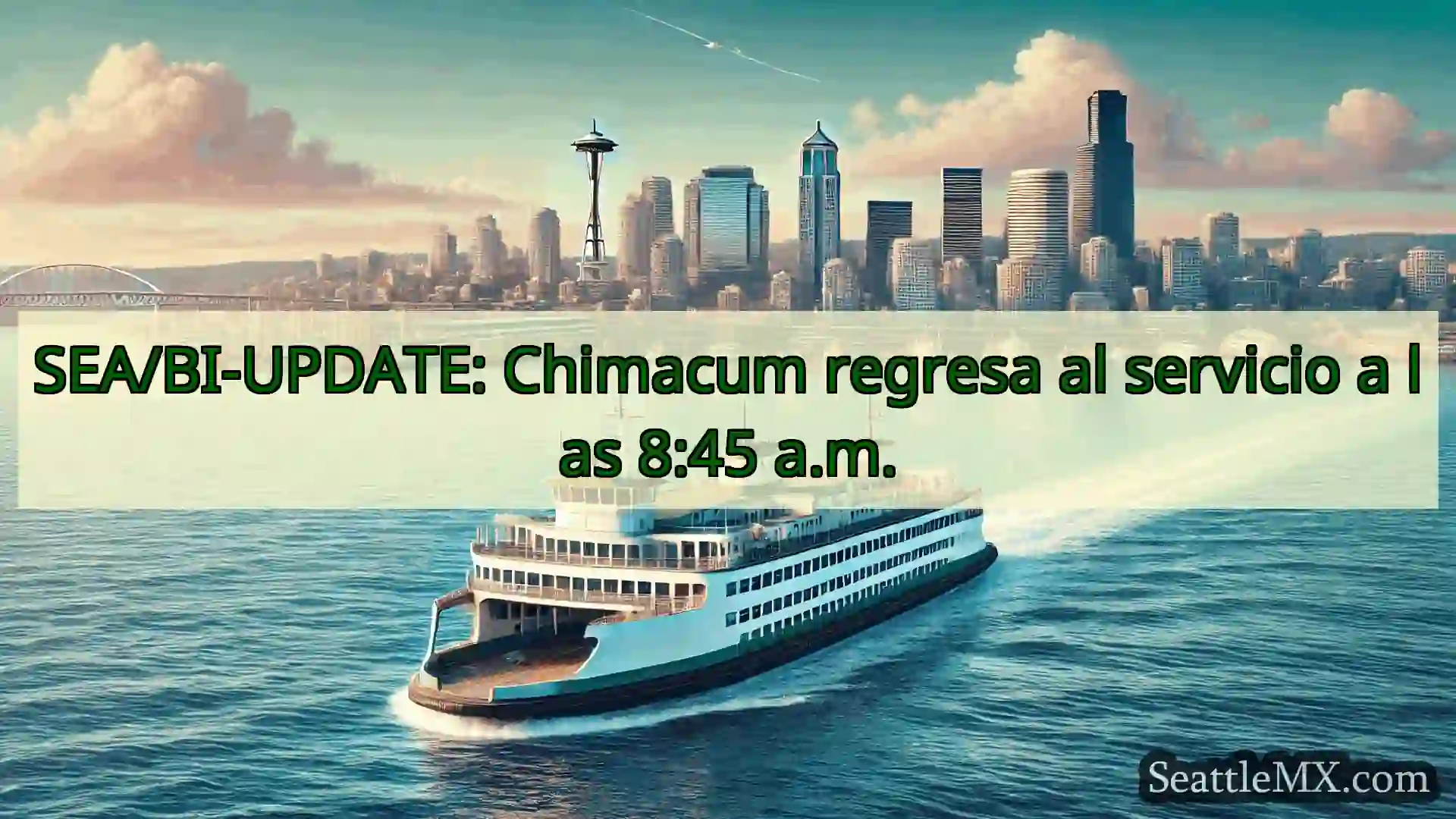noticias del ferry de seattle SEA/BI-UPDATE: Chimacum regresa al