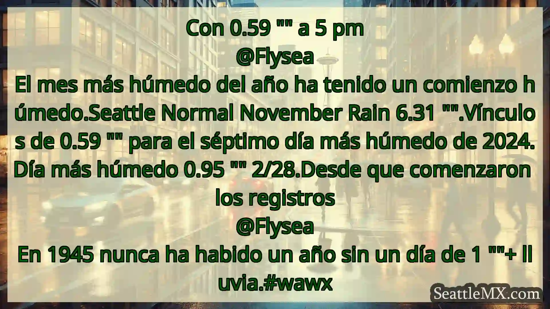 noticias del tiempo en seattle Con 0.59 a 5 pm