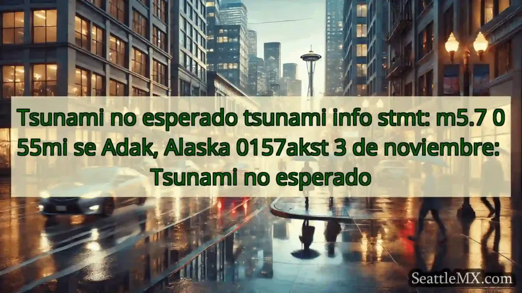 noticias del tiempo en seattle Tsunami no esperado tsunami info