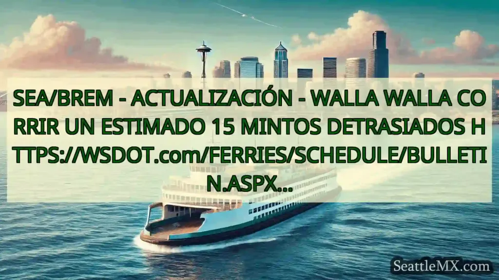 noticias del ferry de seattle SEA/BREM - ACTUALIZACIÓN - WALLA