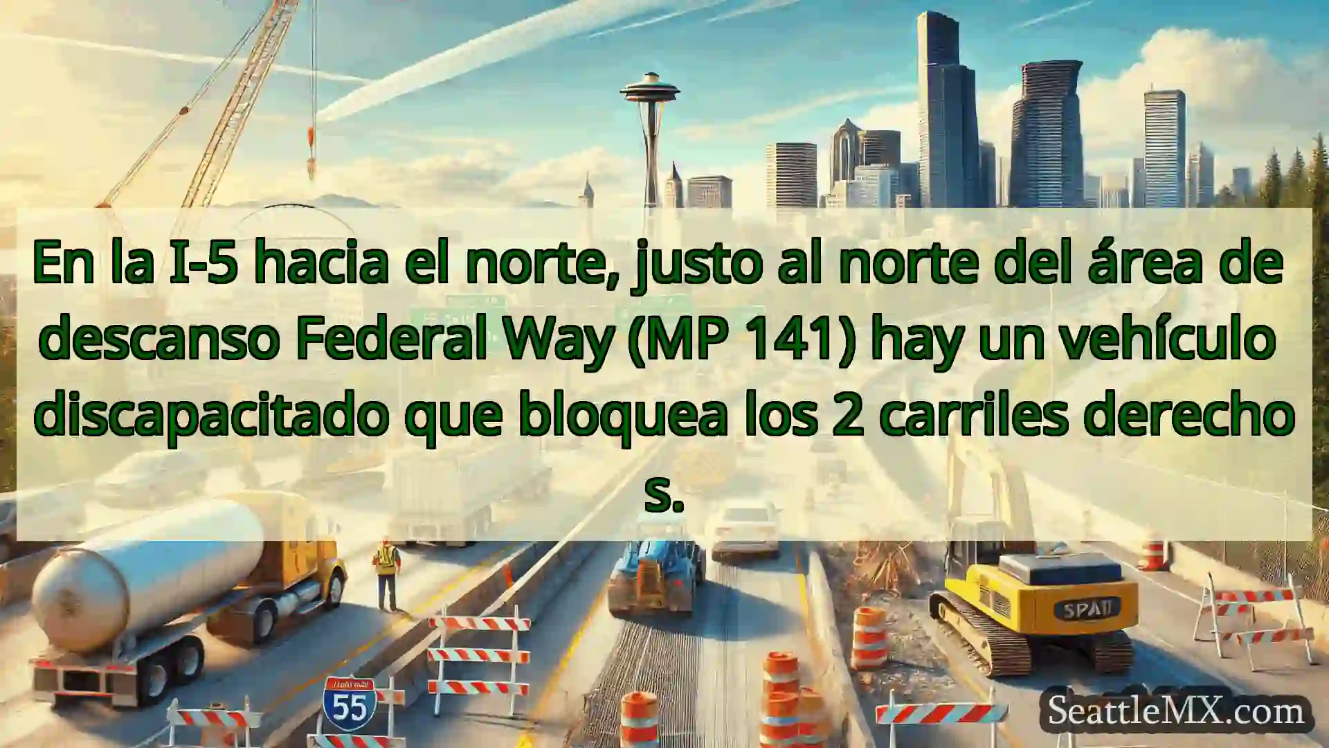 Noticias de transporte de Seattle En la I-5 hacia el norte, justo al