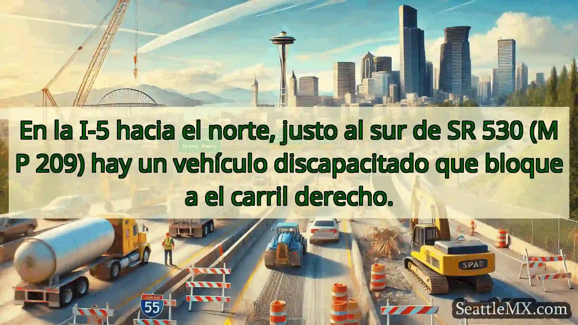 Noticias de transporte de Seattle En la I-5 hacia el norte, justo al