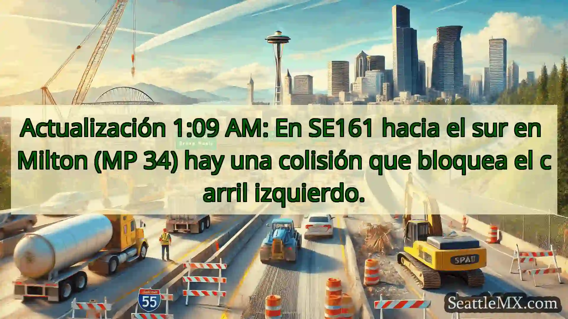 Noticias de transporte de Seattle Actualización 1:09 AM: En SE161