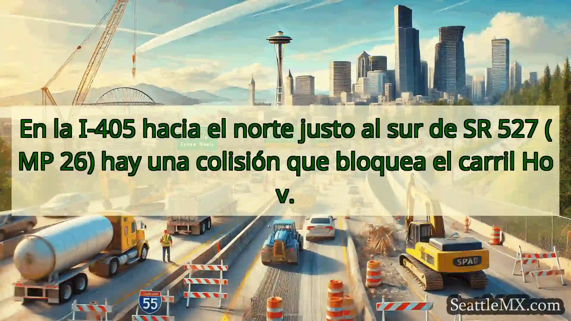 Noticias de transporte de Seattle En la I-405 hacia el norte justo