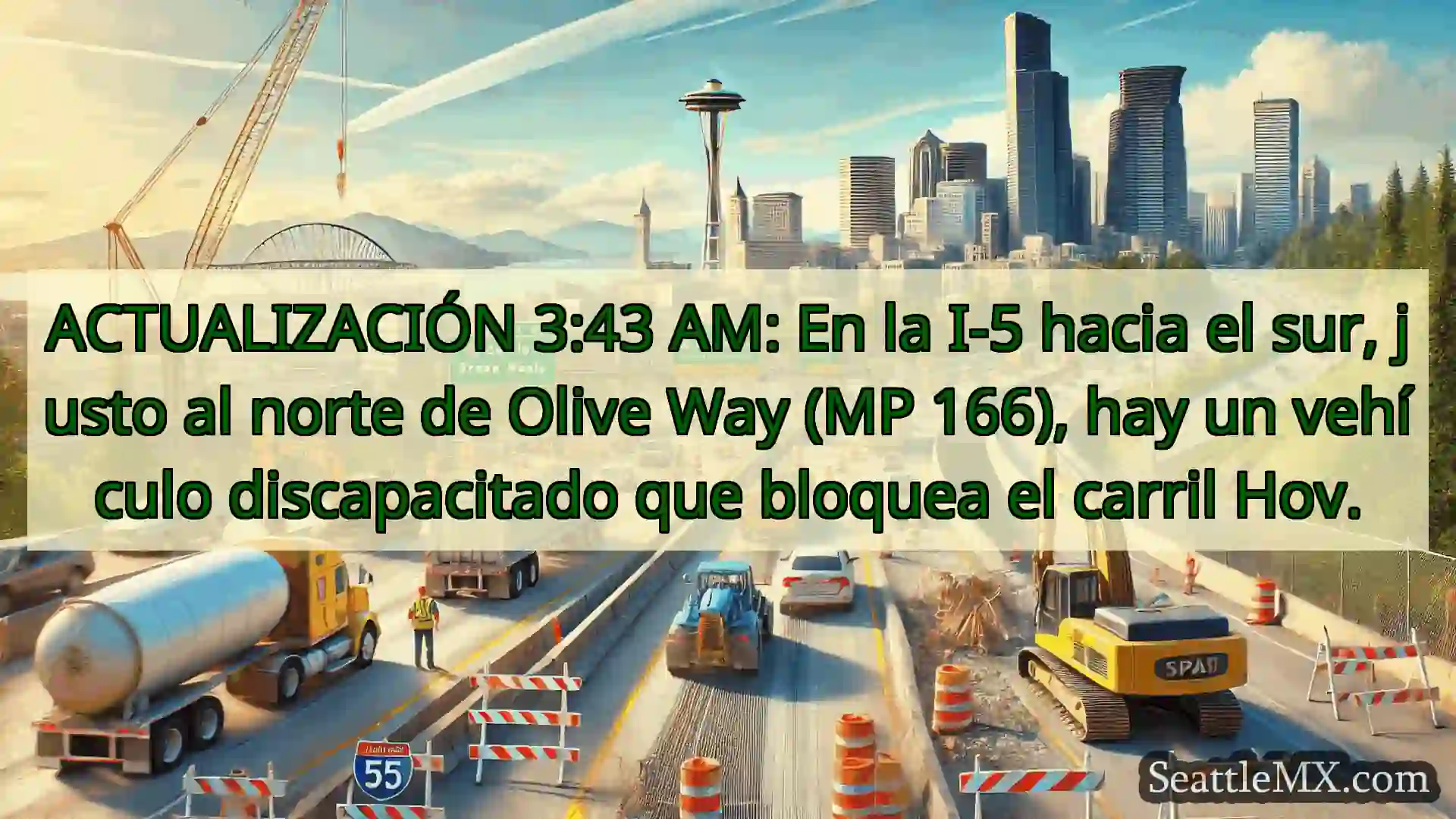 Noticias de transporte de Seattle ACTUALIZACIÓN 3:43 AM: En la I-5