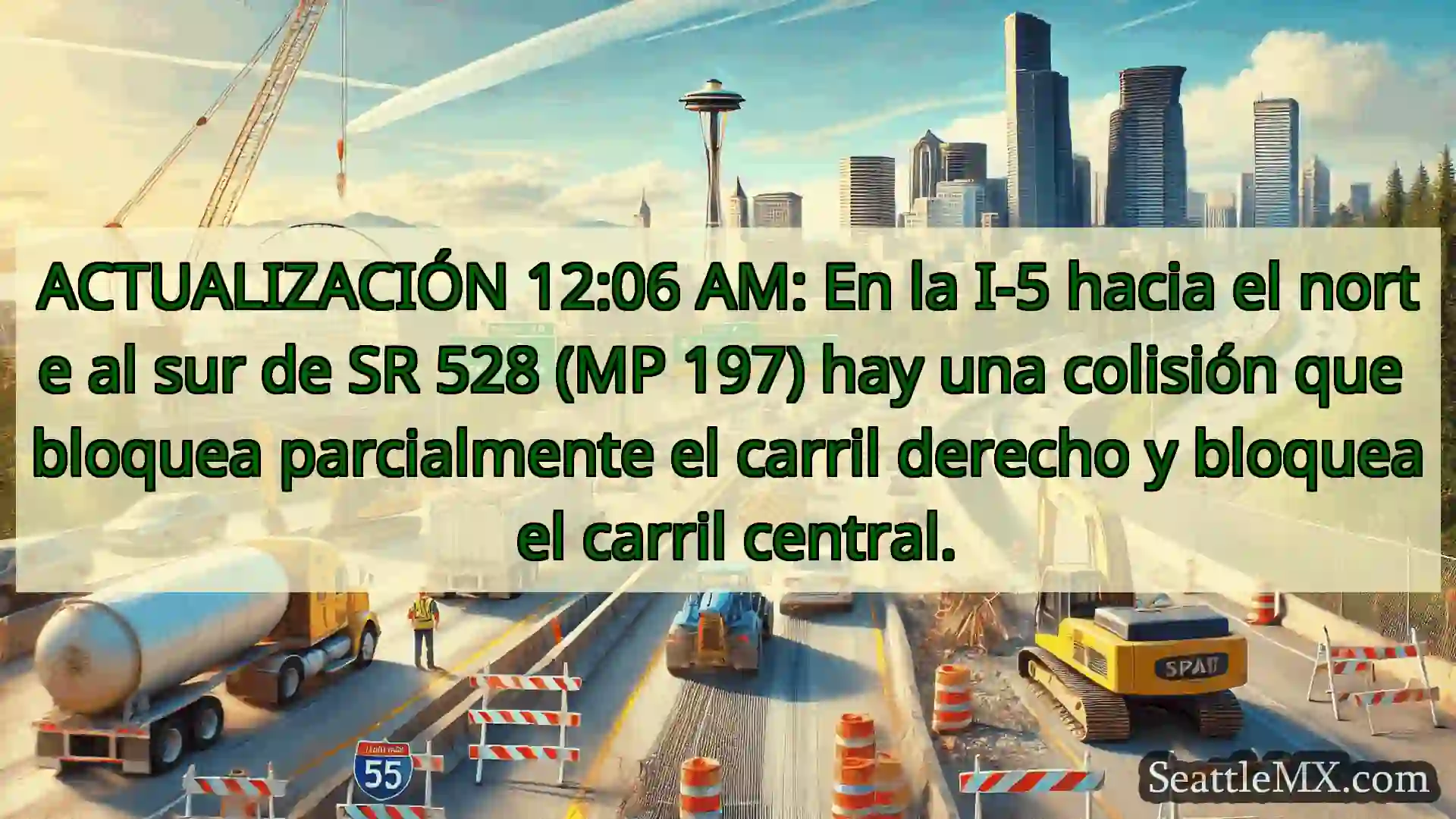 Noticias de transporte de Seattle ACTUALIZACIÓN 12:06 AM: En la I-5